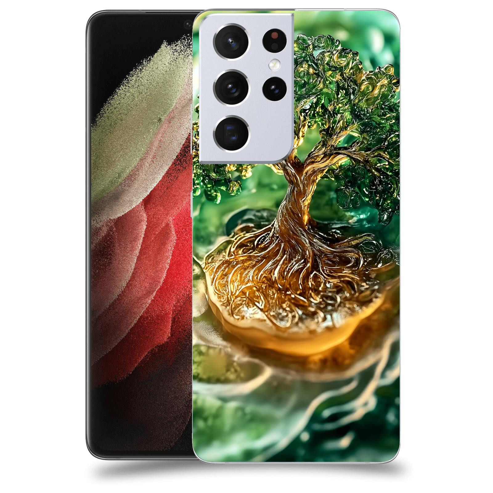 ACOVER Kryt na mobil Samsung Galaxy S21 Ultra 5G G998B - Golden Moss III