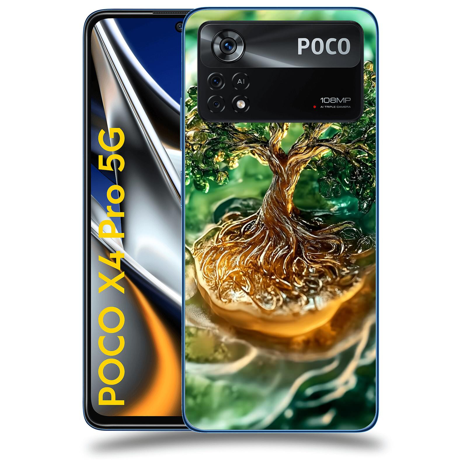 ACOVER Kryt na mobil Xiaomi Poco X4 Pro 5G - Golden Moss III