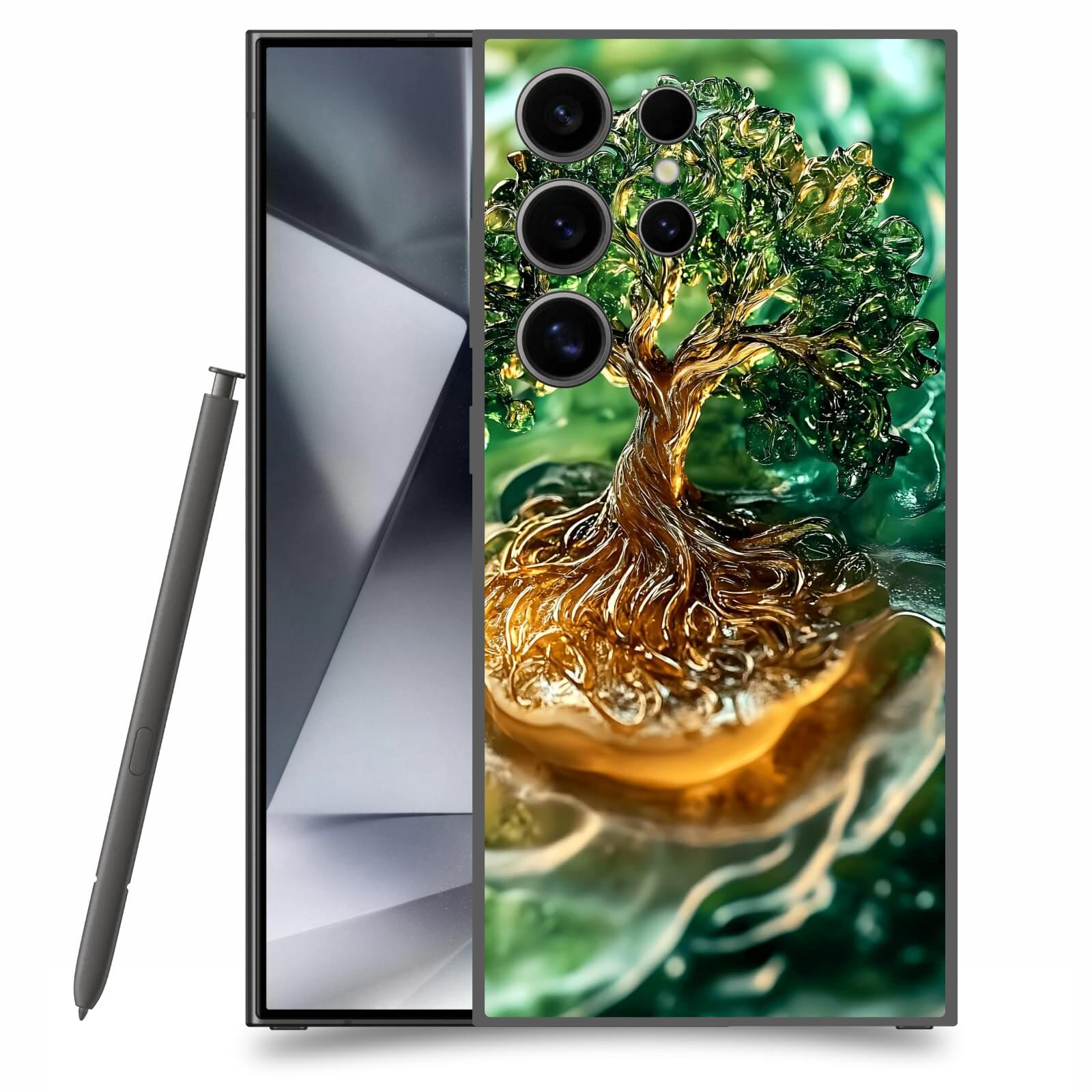 ACOVER Kryt na mobil Samsung Galaxy S24 Ultra - Golden Moss III