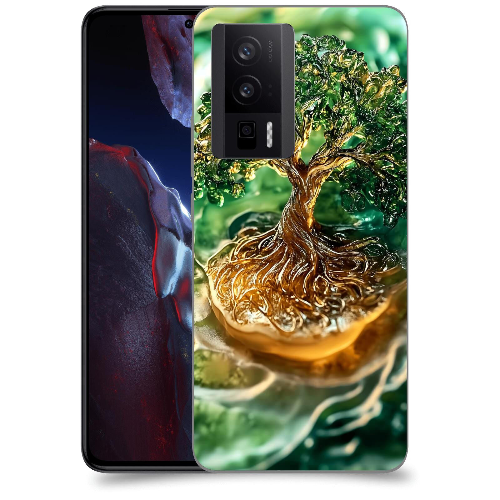 ACOVER Kryt na mobil Xiaomi Poco F5 Pro 5G - Golden Moss III