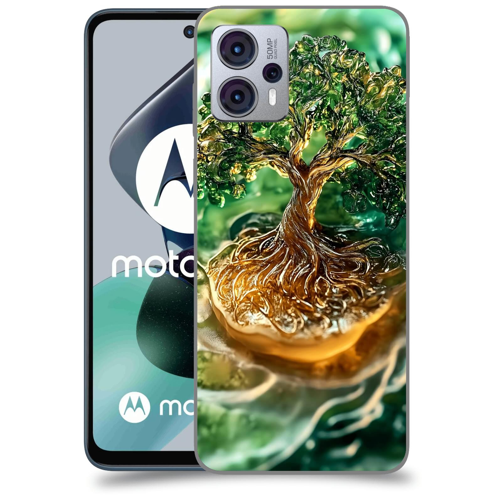 ACOVER Kryt na mobil Motorola Moto G23 - Golden Moss III