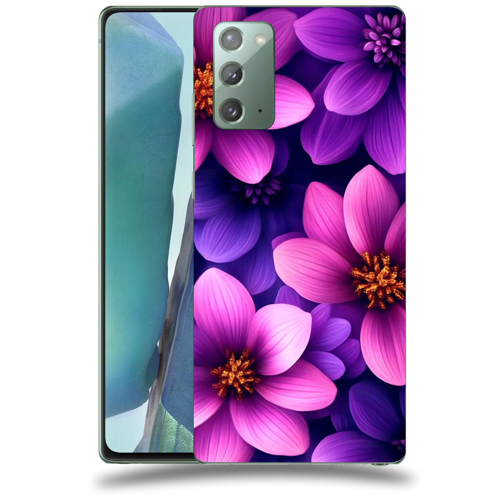 ACOVER Kryt na mobil Samsung Galaxy Note 20 - Fialové květiny