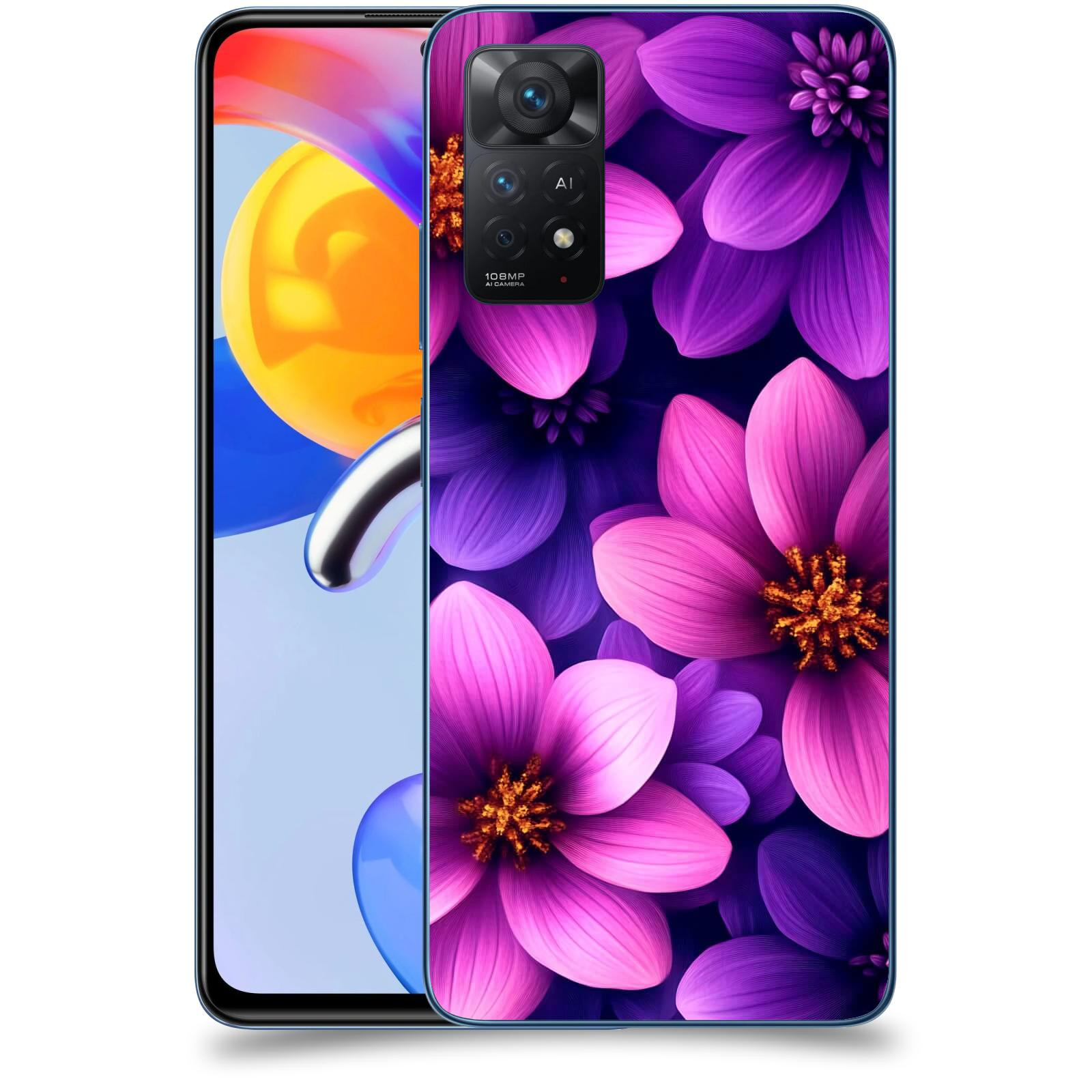 ACOVER Kryt na mobil Xiaomi Redmi Note 11 Pro 5G - Fialové květiny