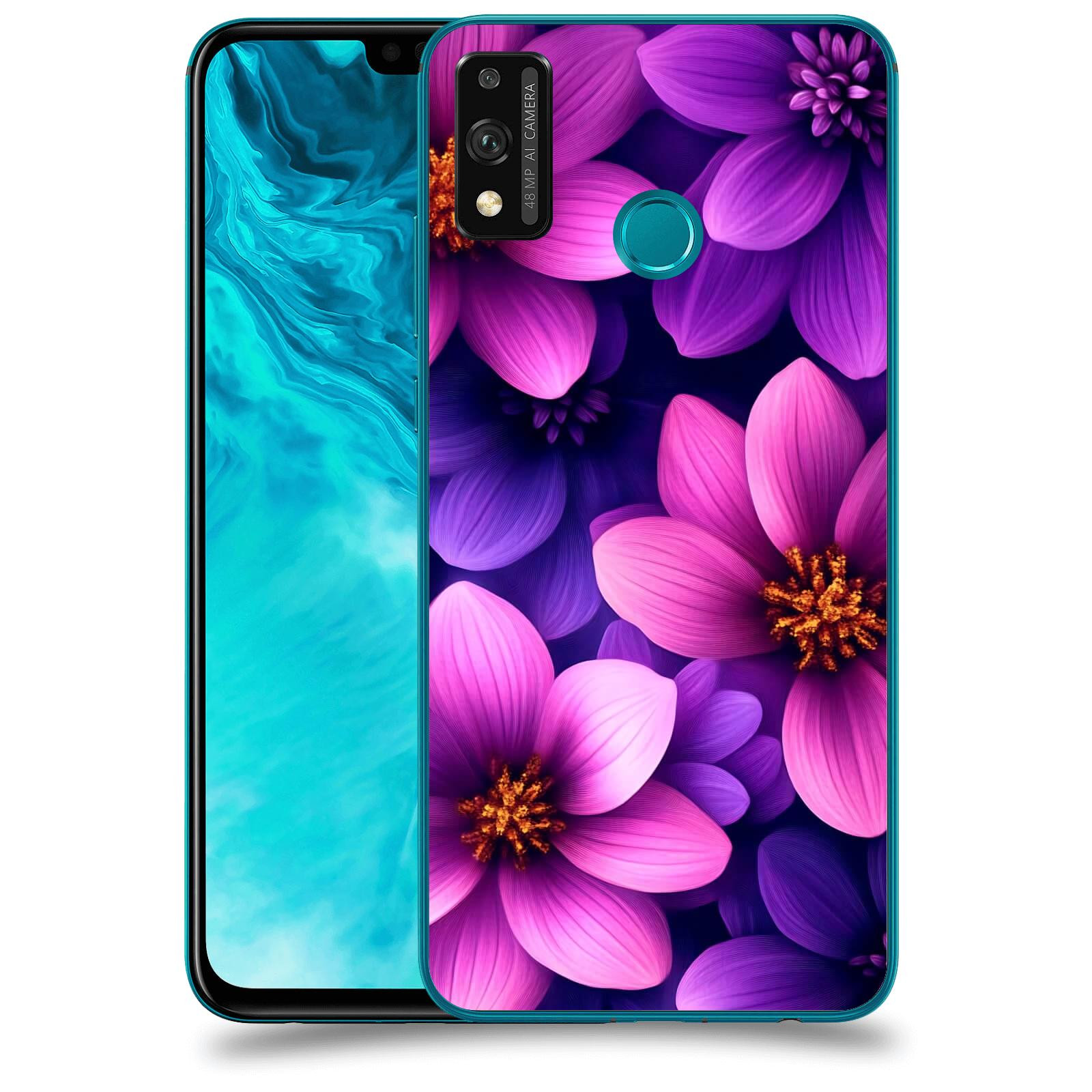 ACOVER Kryt na mobil Honor 9X Lite - Fialové květiny