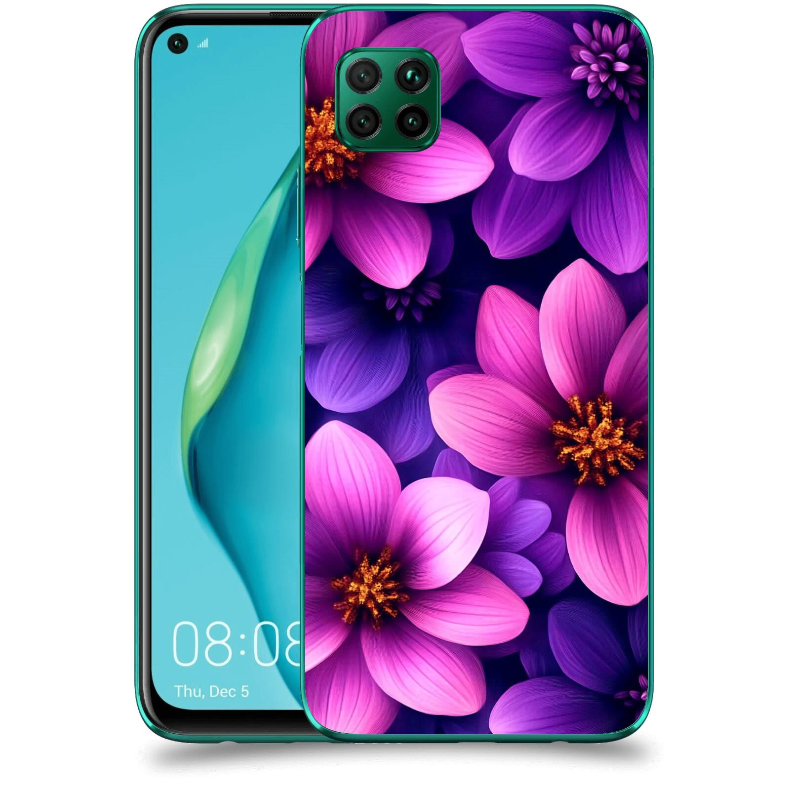 ACOVER Kryt na mobil Huawei P40 Lite - Fialové květiny