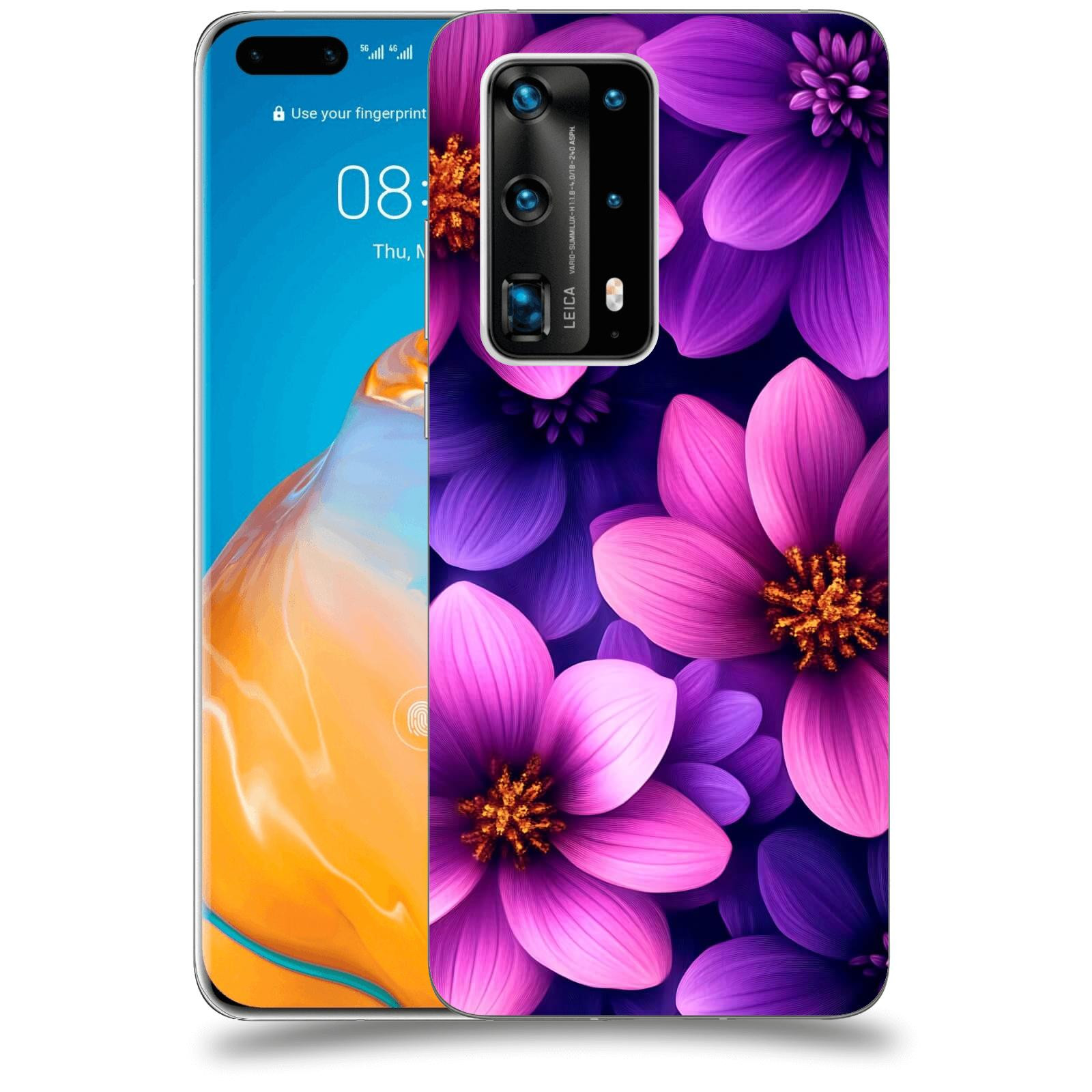 ACOVER Kryt na mobil Huawei P40 Pro - Fialové květiny