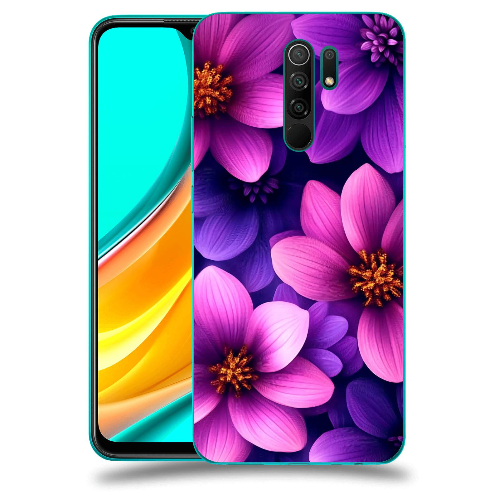 ACOVER Kryt na mobil Xiaomi Mi 9 - Fialové květiny