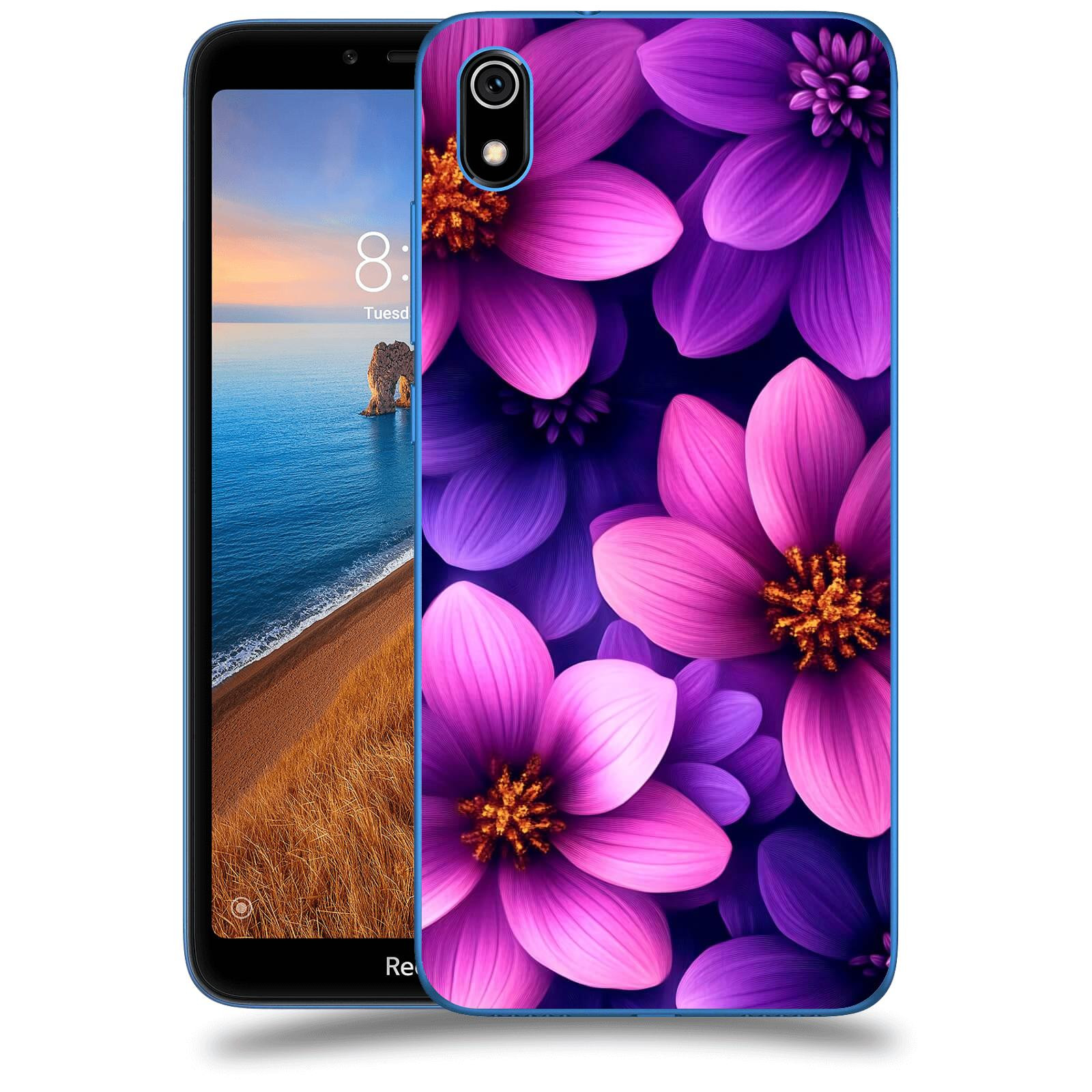 ACOVER Kryt na mobil Xiaomi Redmi 7A - Fialové květiny