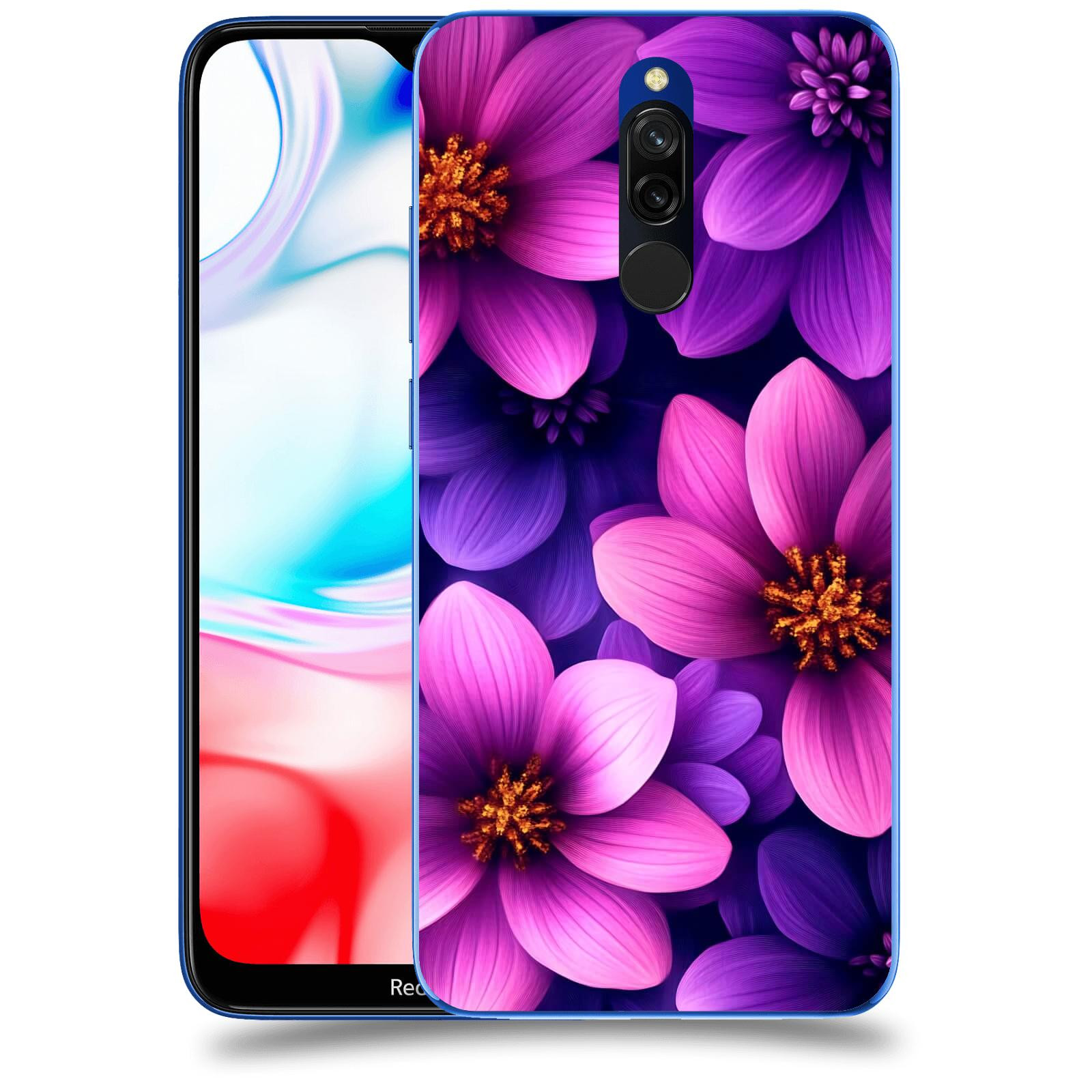 ACOVER Kryt na mobil Xiaomi Redmi 8 - Fialové květiny