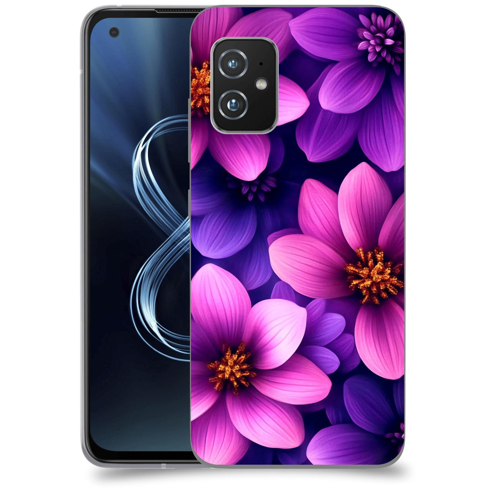 ACOVER Kryt na mobil Honor Magic5 Lite 5G - Fialové květiny