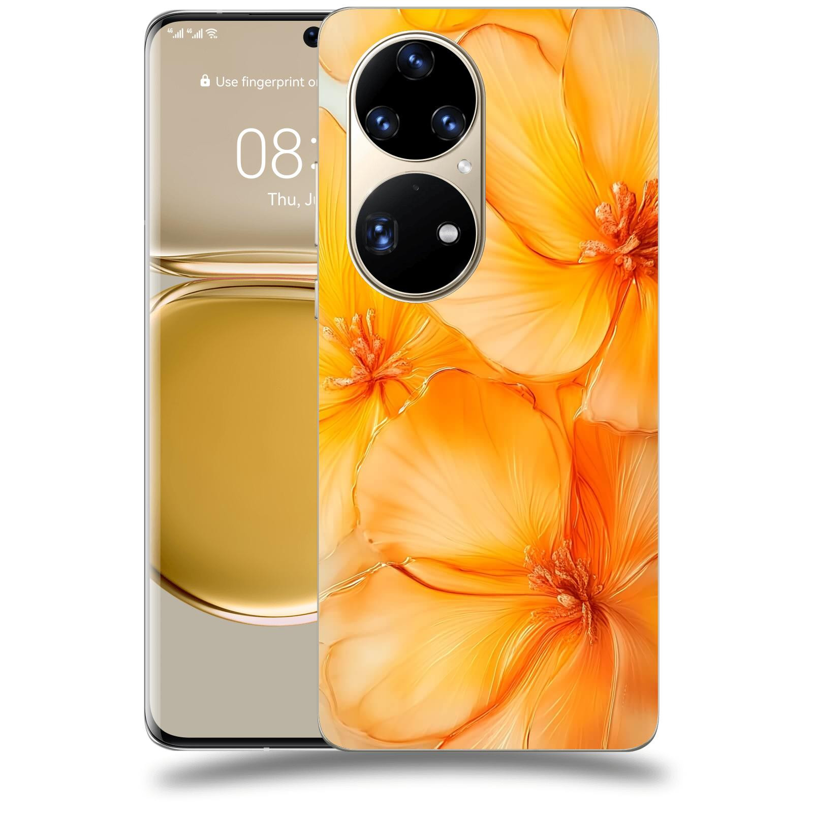 ACOVER Kryt na mobil Huawei P50 - Jantarová něžnost