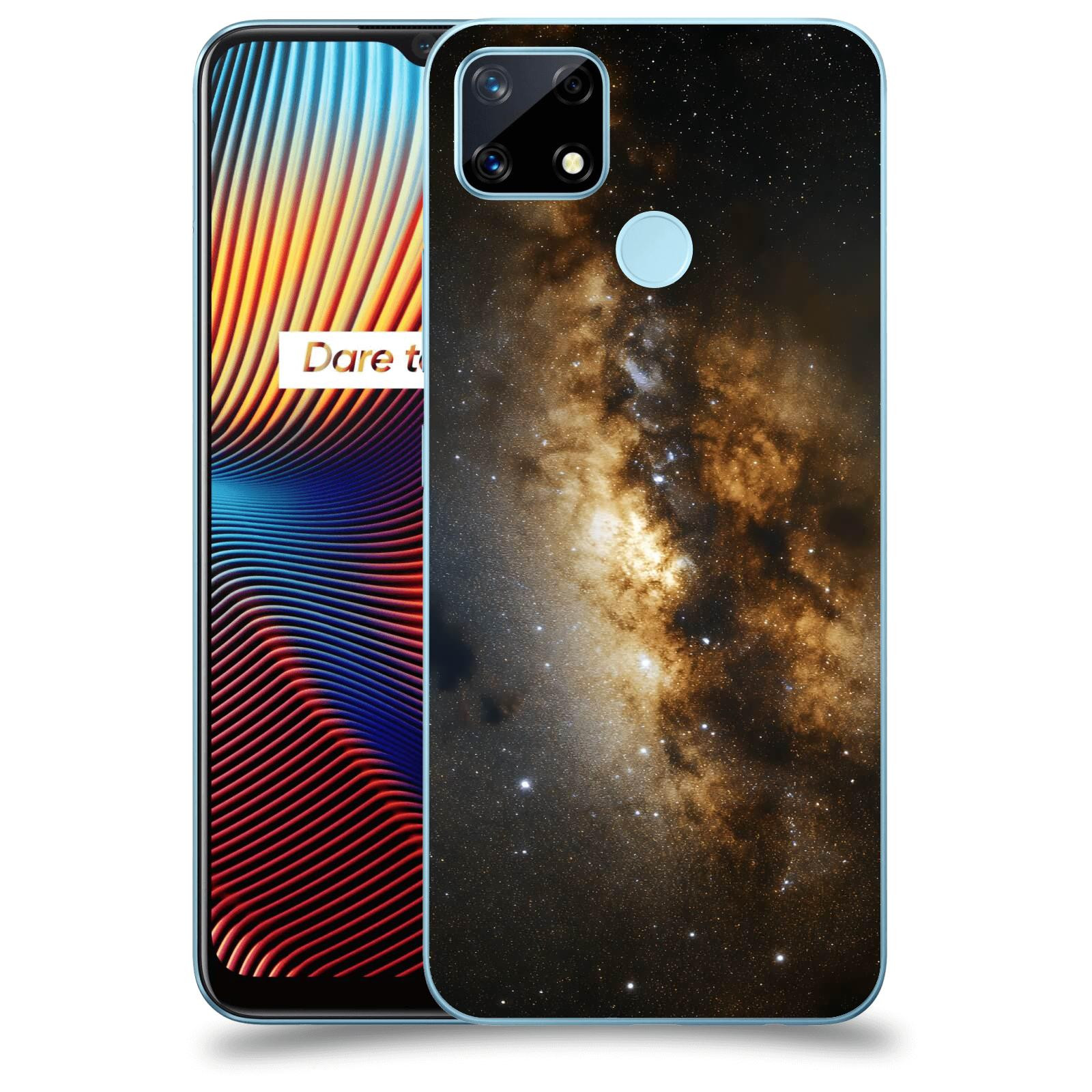 ACOVER Kryt na mobil Realme 7i - Kosmický oheň
