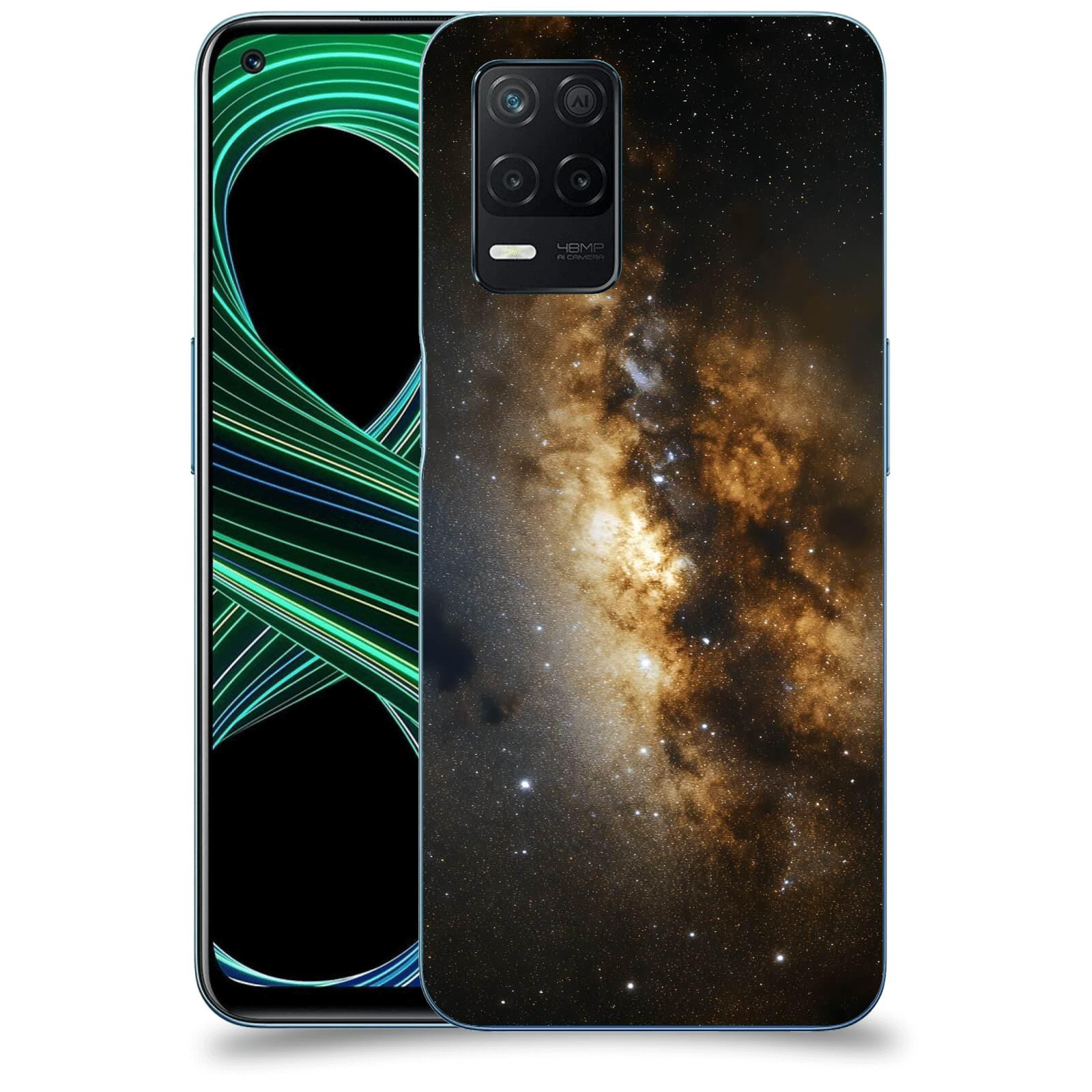 ACOVER Kryt na mobil Realme 8 5G - Kosmický oheň