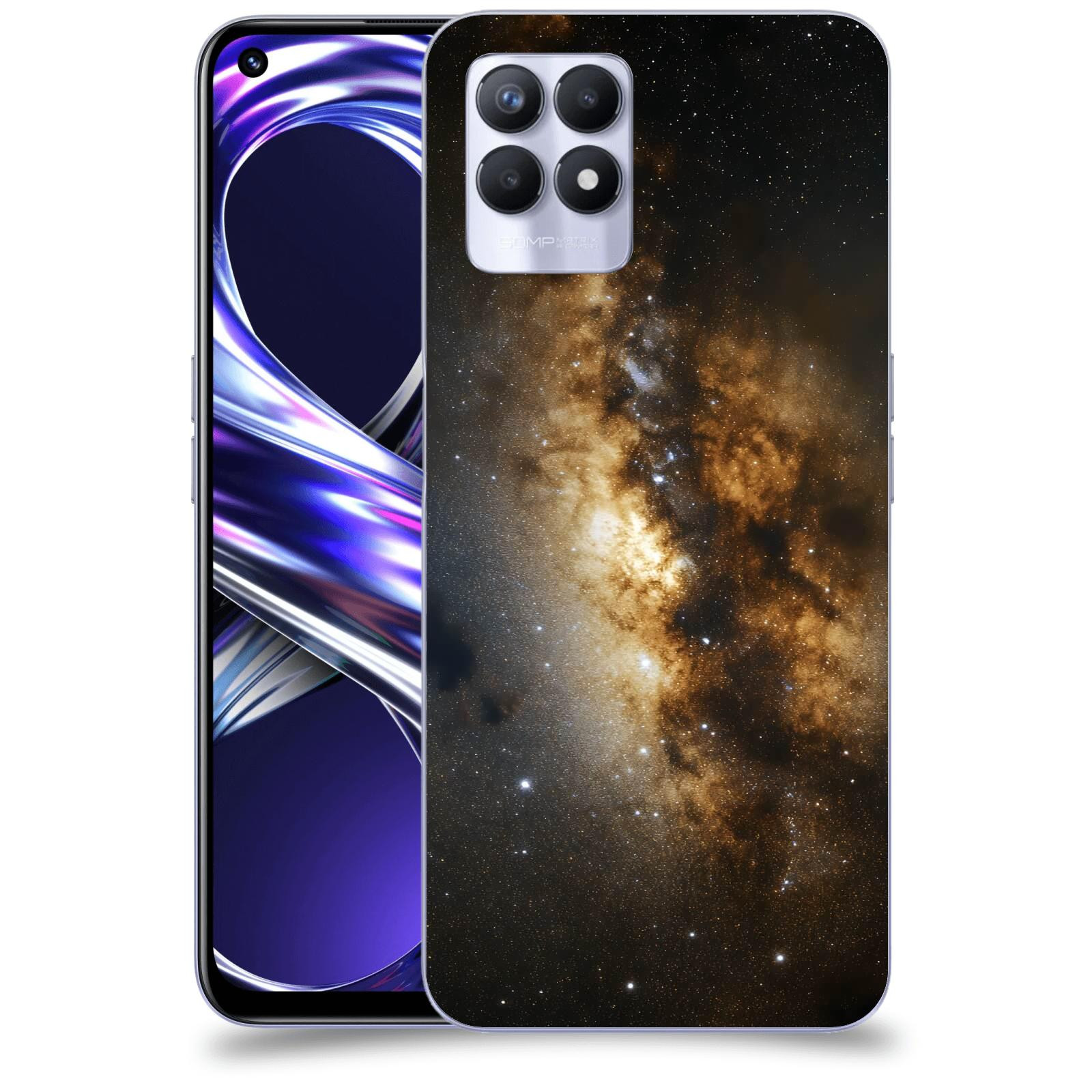 ACOVER Kryt na mobil Realme 8i - Kosmický oheň