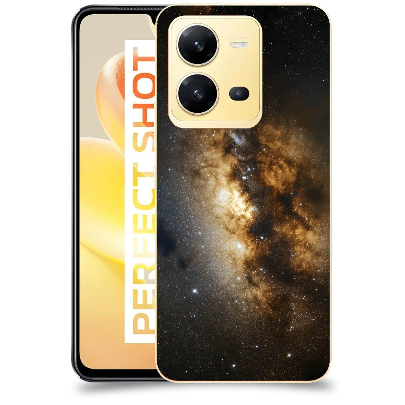 ACOVER Kryt na mobil Vivo X80 Lite - Kosmický oheň