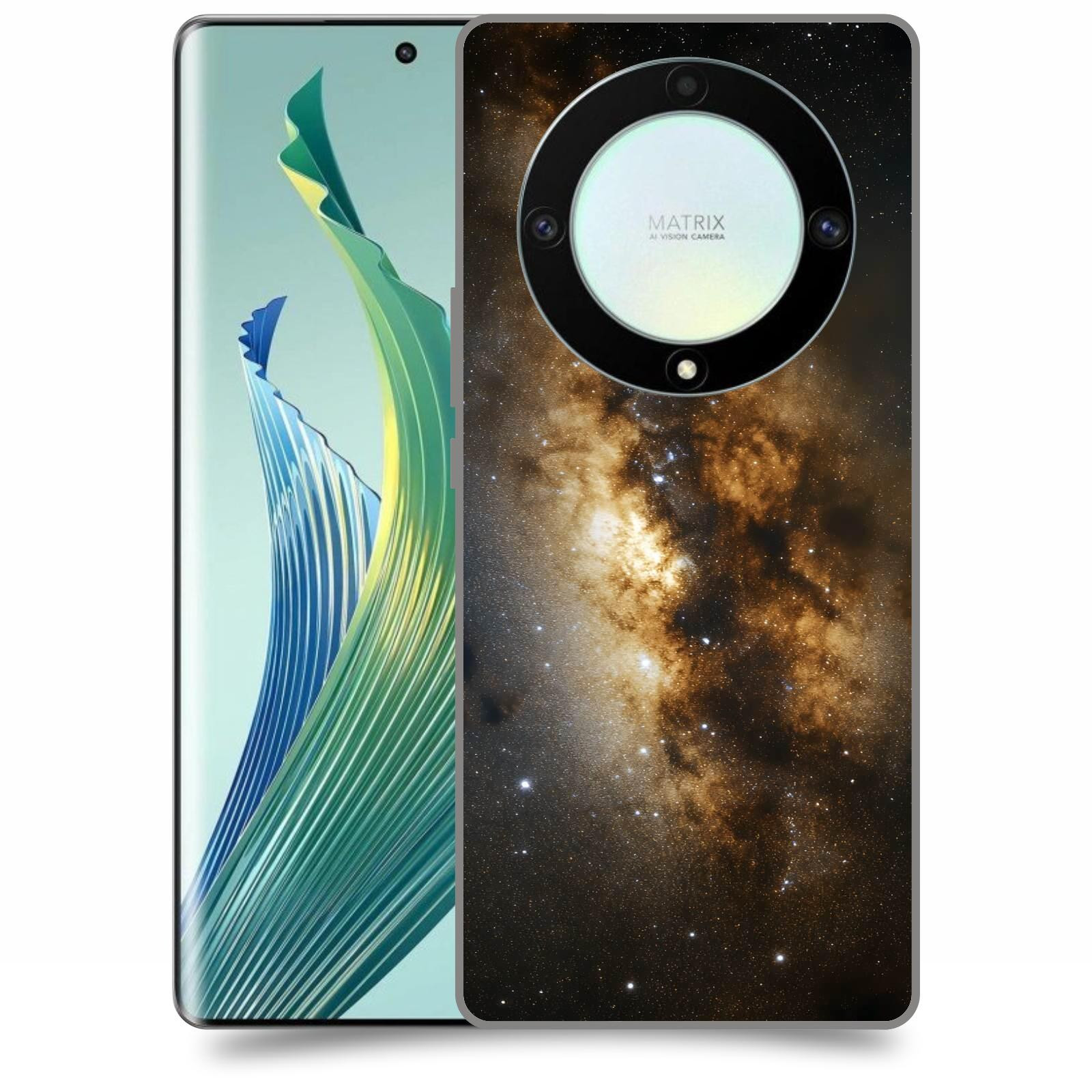 ACOVER Kryt na mobil Honor Magic 5 Lite 5G - Kosmický oheň