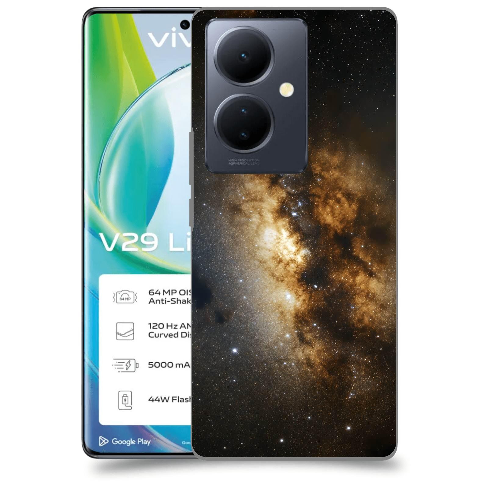 ACOVER Kryt na mobil VIVO V29 Lite 5G - Kosmický oheň