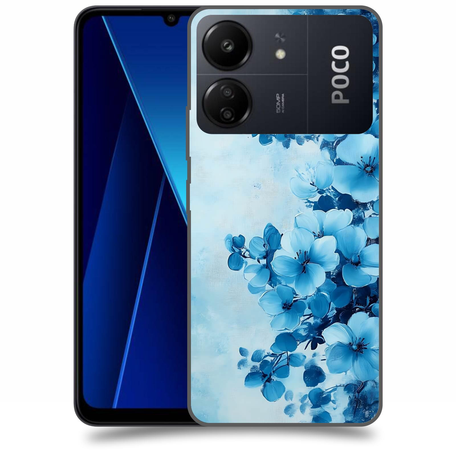 ACOVER Kryt na mobil Poco C65 - Květinová malba
