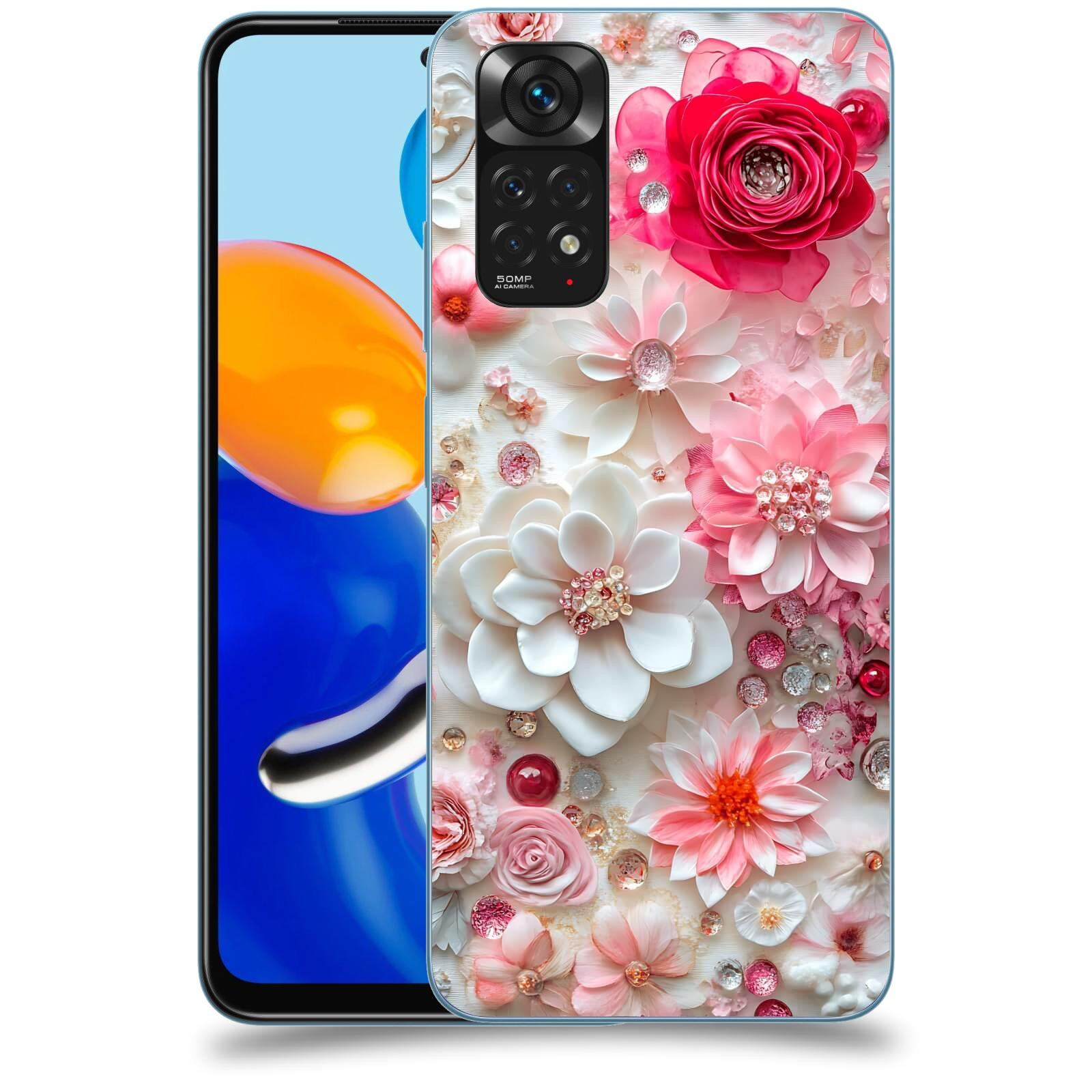 ACOVER Kryt na mobil Xiaomi Redmi Note 11 - Květinový luxus