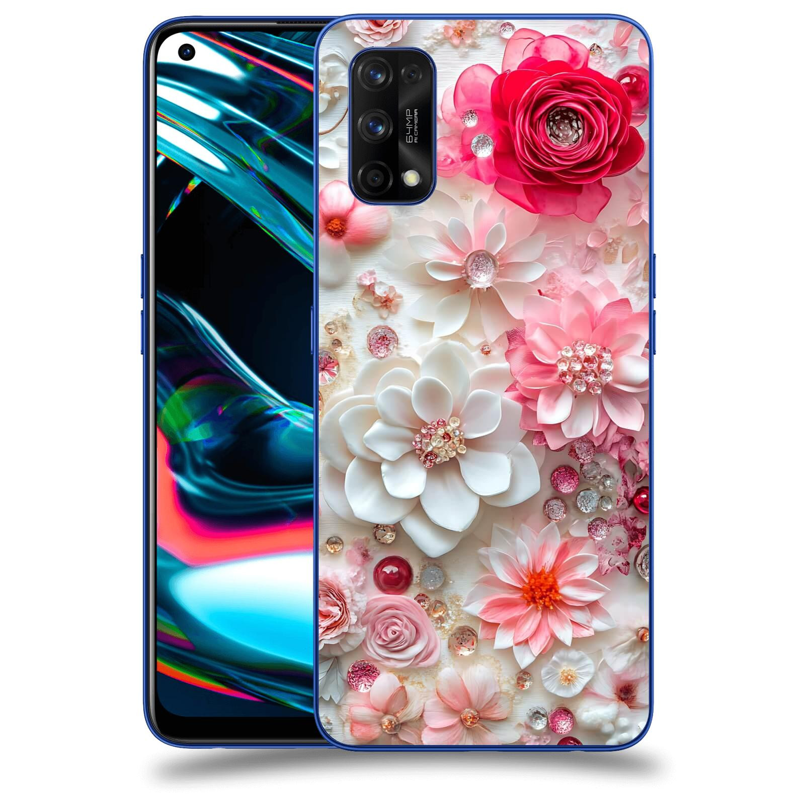 ACOVER Kryt na mobil Realme 7 Pro - Květinový luxus