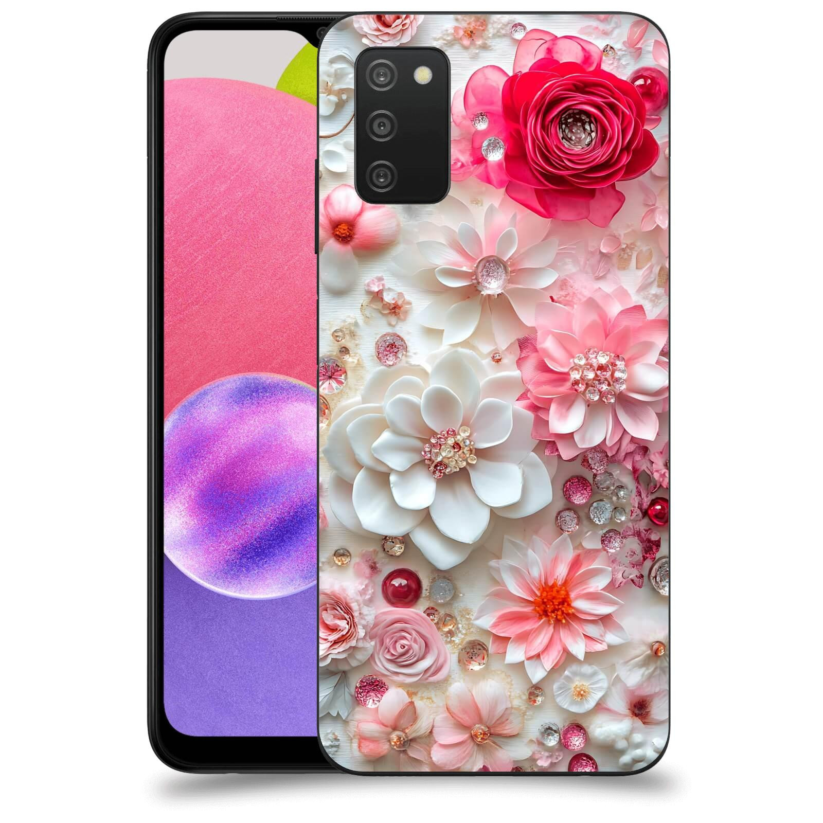 ACOVER Kryt na mobil Samsung Galaxy A03s A037G - Květinový luxus