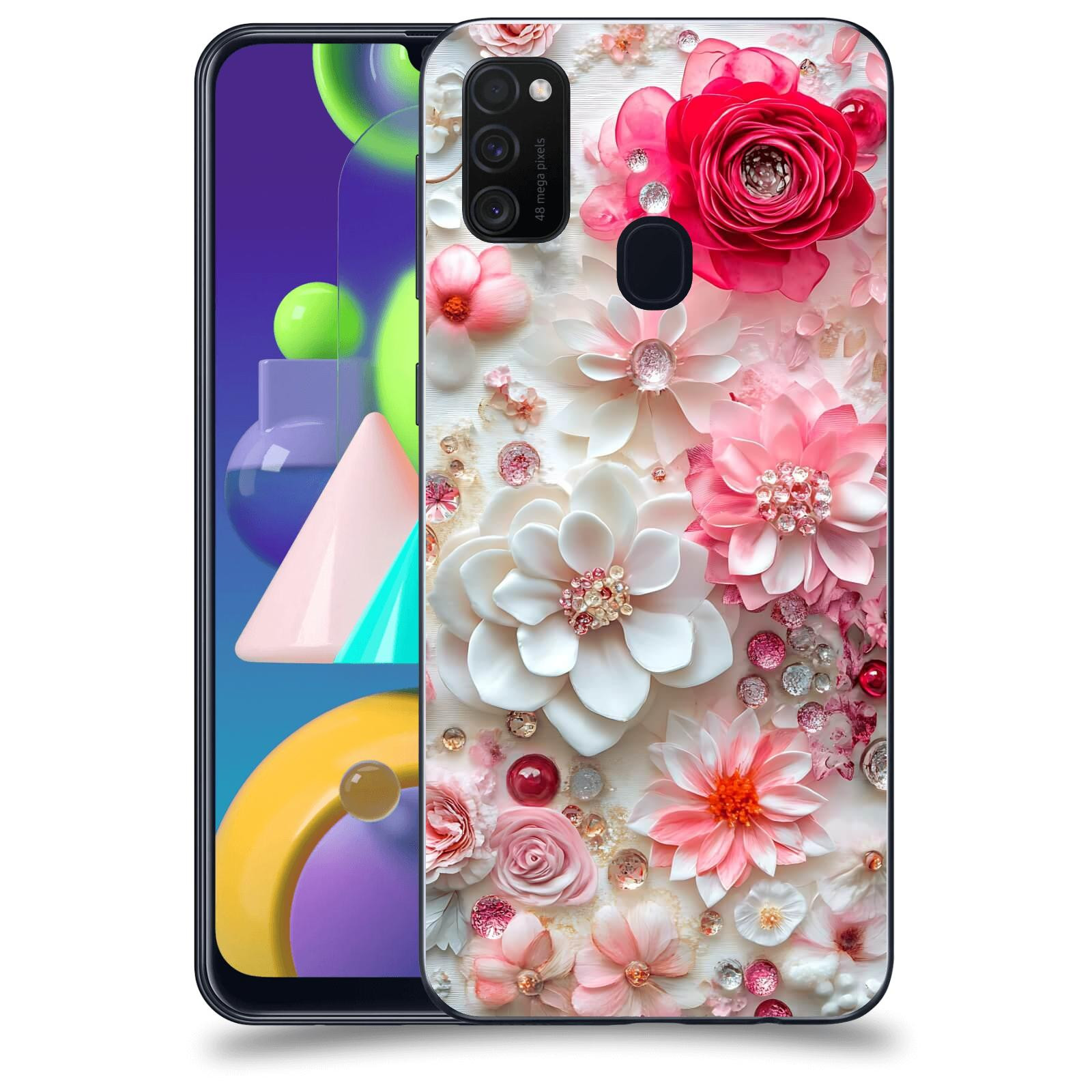 ACOVER Kryt na mobil Samsung Galaxy M21 M215F - Květinový luxus