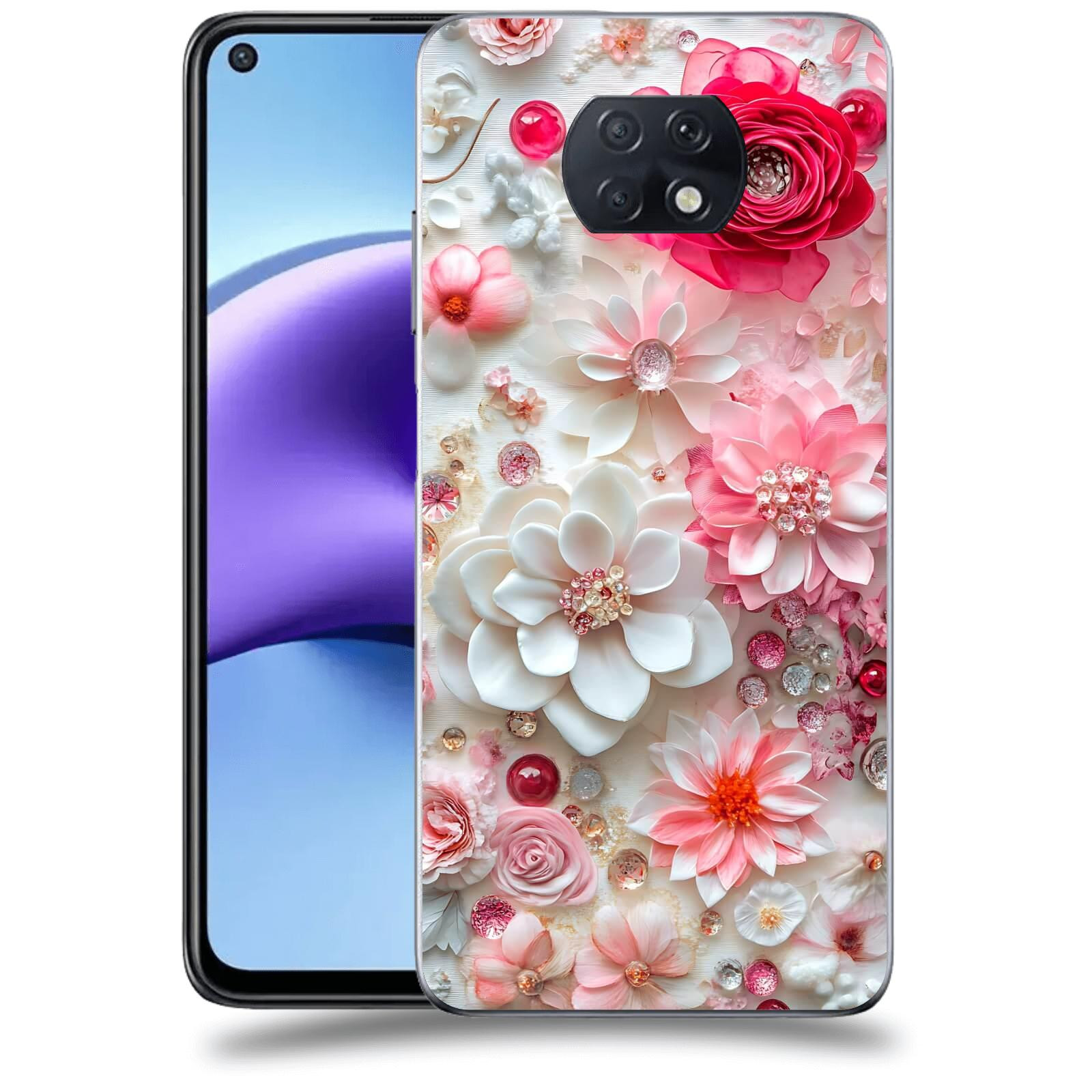 ACOVER Kryt na mobil Xiaomi Redmi Note 9T - Květinový luxus
