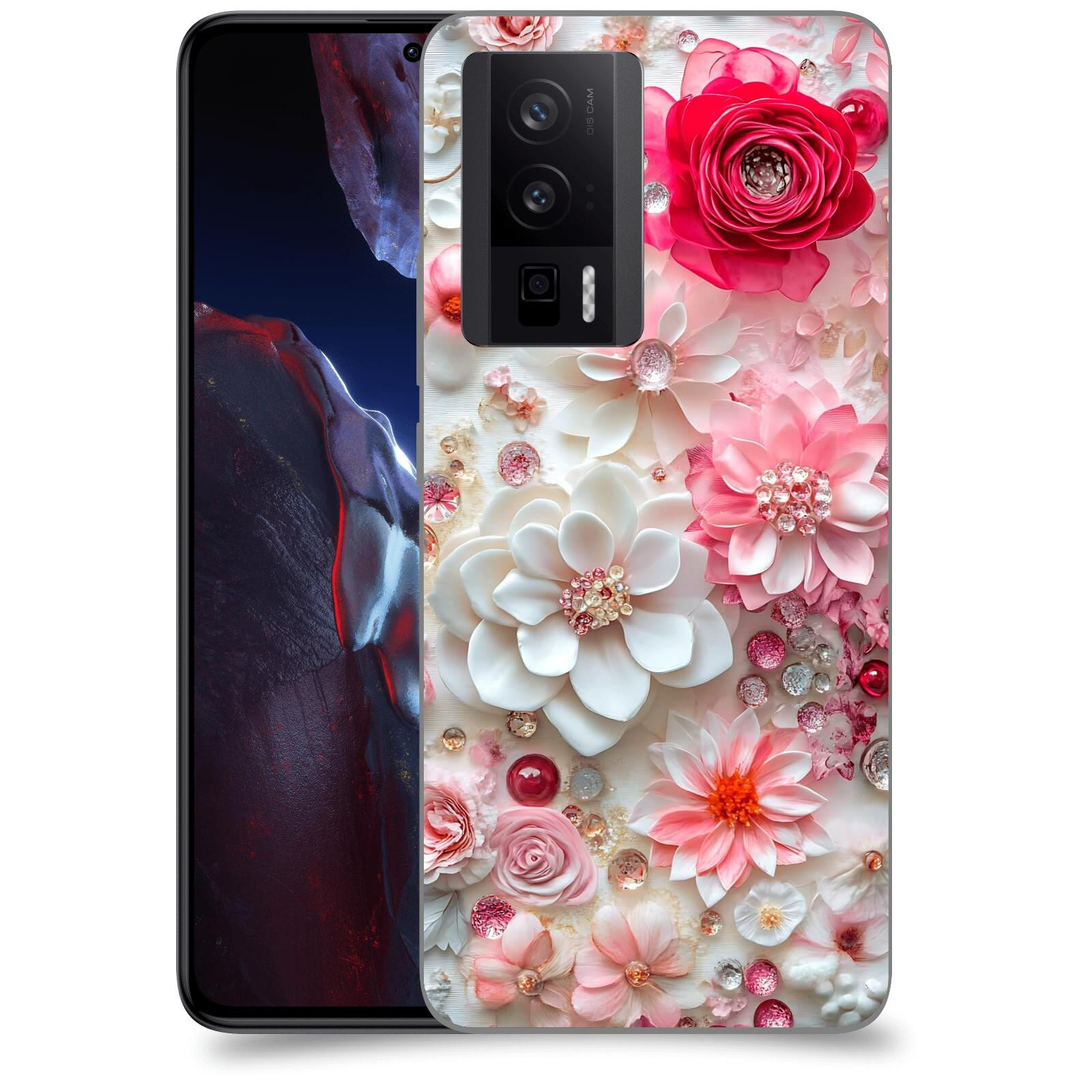 ACOVER Kryt na mobil Xiaomi Poco F5 Pro 5G - Květinový luxus