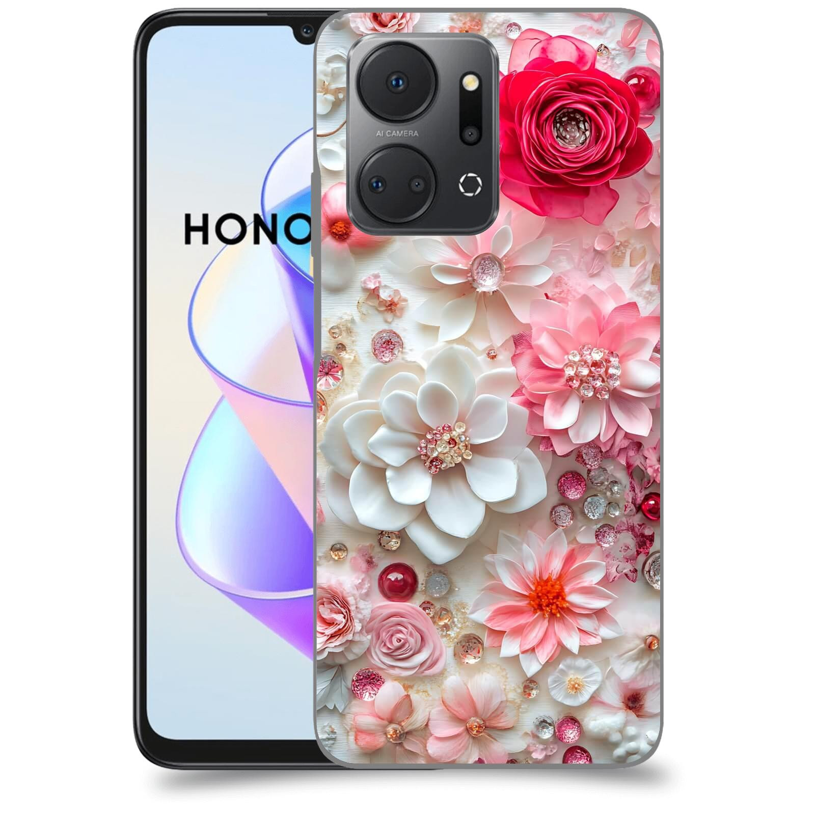 ACOVER Kryt na mobil HONOR X7a - Květinový luxus