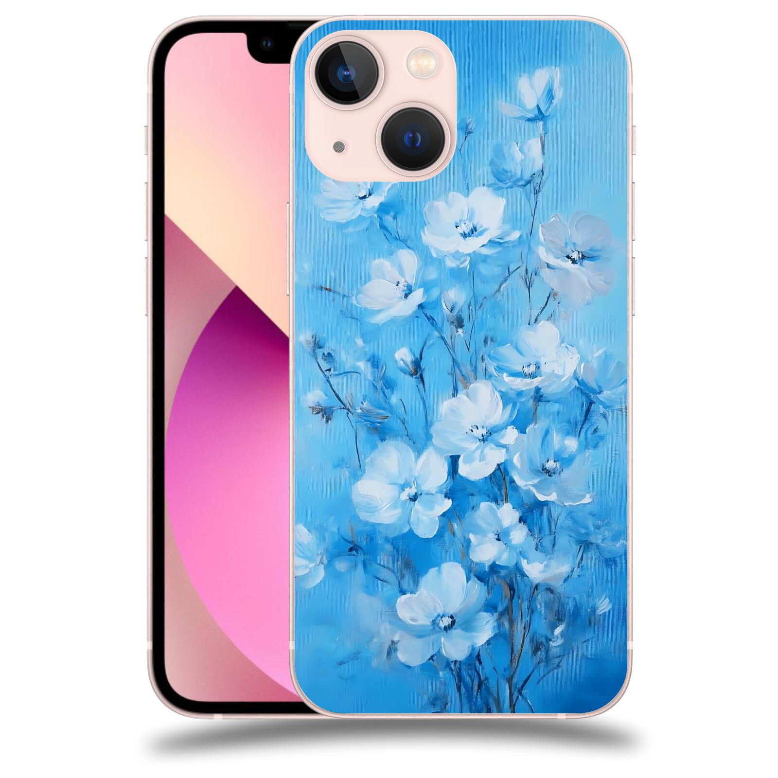 ACOVER Kryt na mobil Apple iPhone 13 mini - Modrá ilustrace