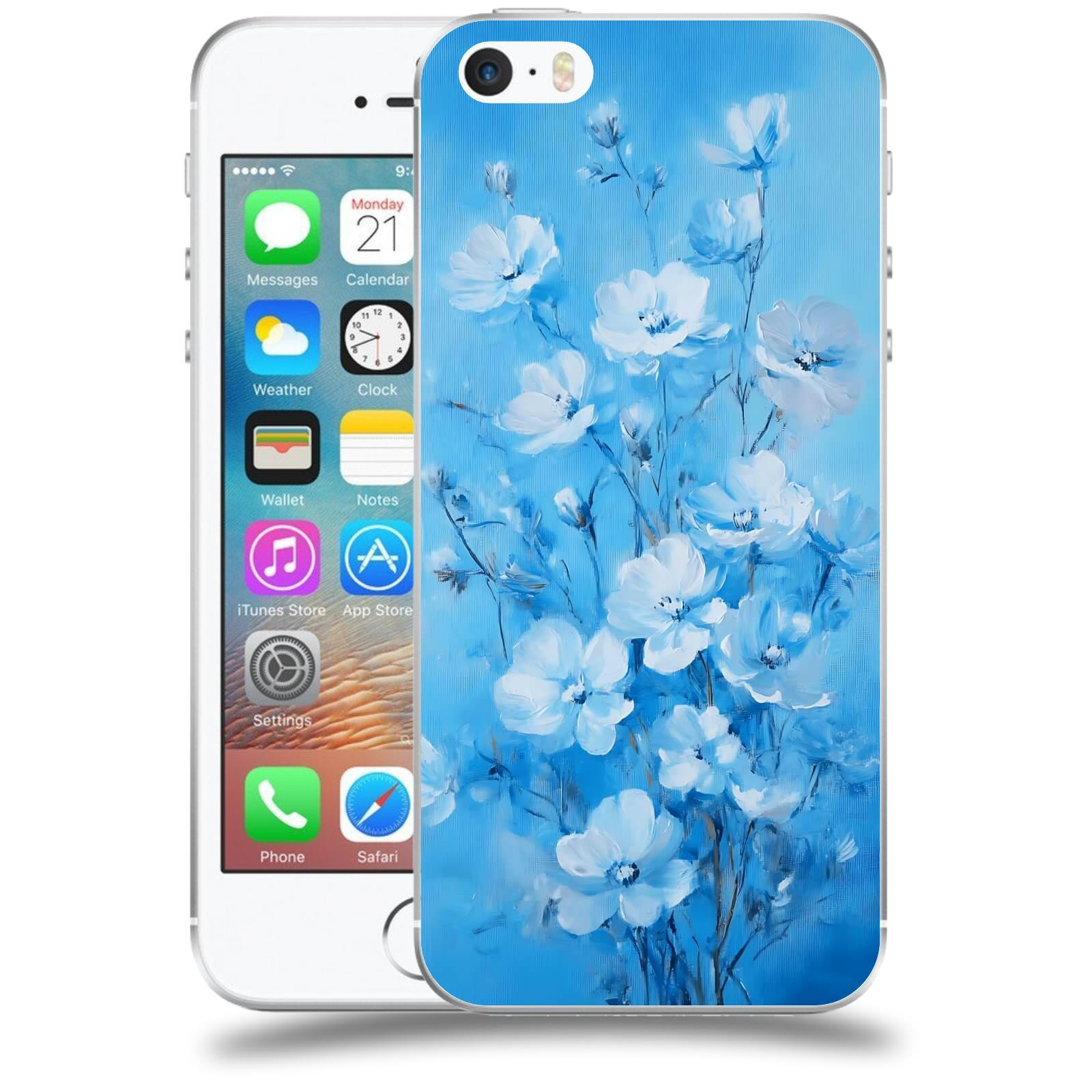 ACOVER Kryt na mobil Apple iPhone 5/5S/SE - Modrá ilustrace