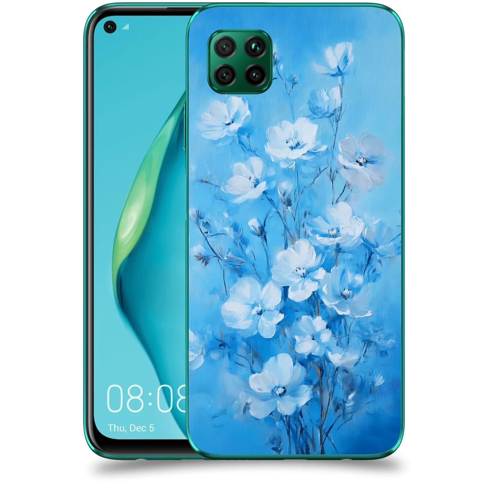 ACOVER Kryt na mobil Huawei P40 Lite - Modrá ilustrace