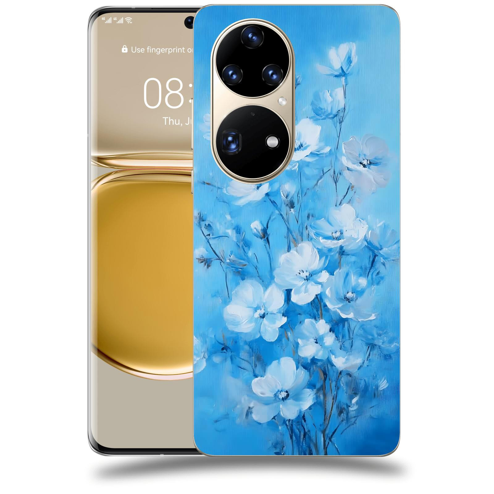 ACOVER Kryt na mobil Huawei P50 - Modrá ilustrace