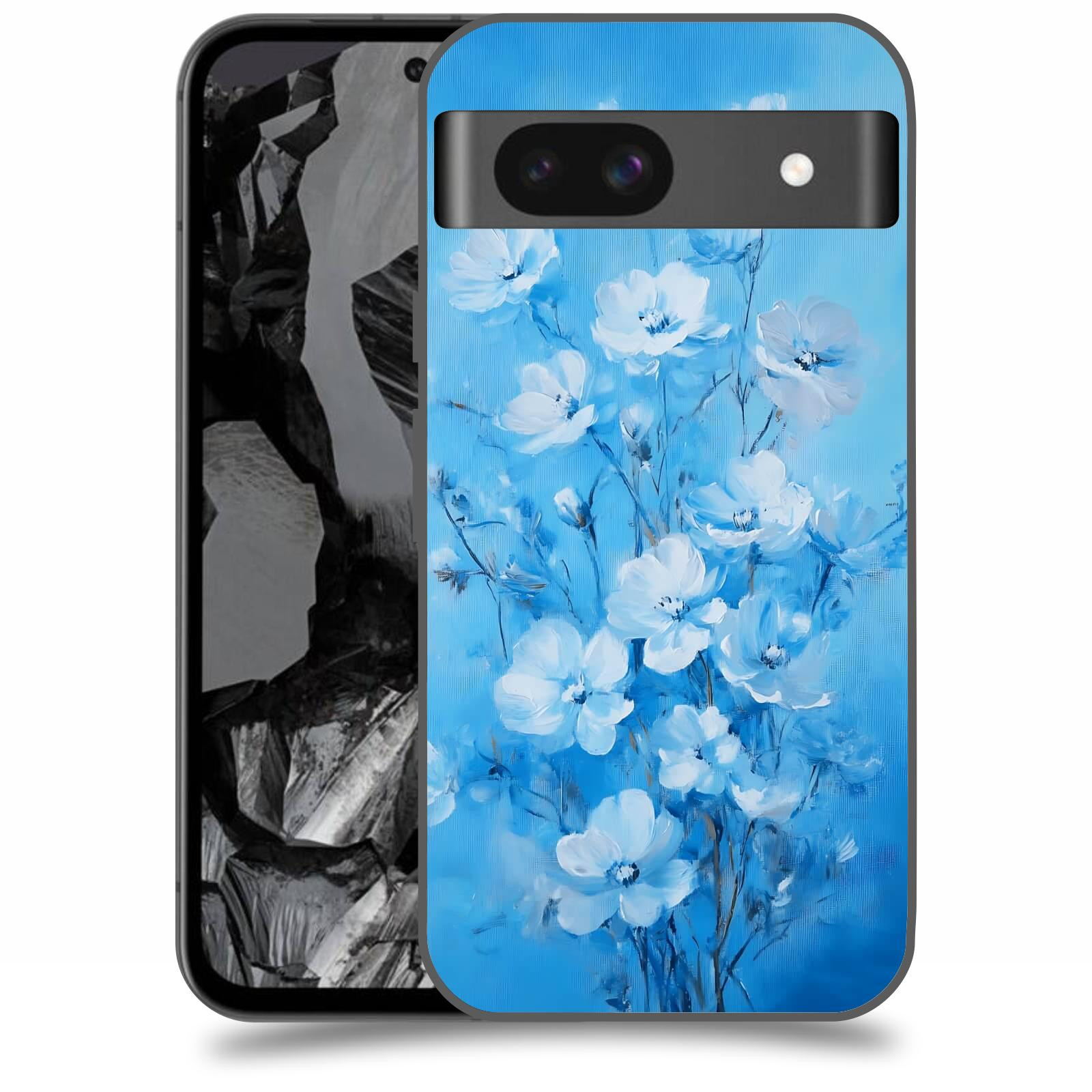 ACOVER Kryt na mobil Google Pixel 8A - Modrá ilustrace