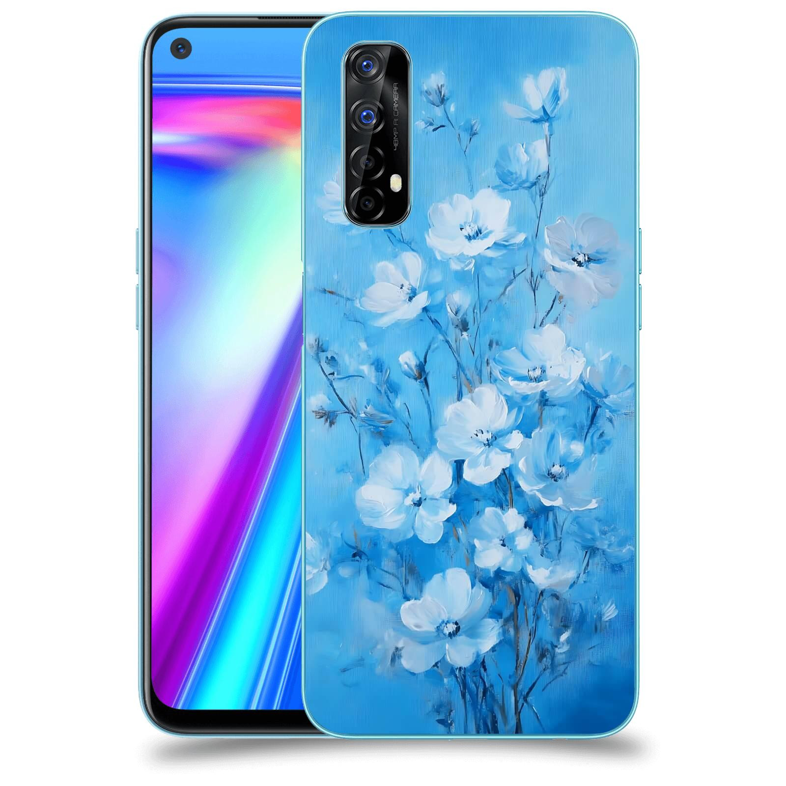 ACOVER Kryt na mobil Realme 7 - Modrá ilustrace
