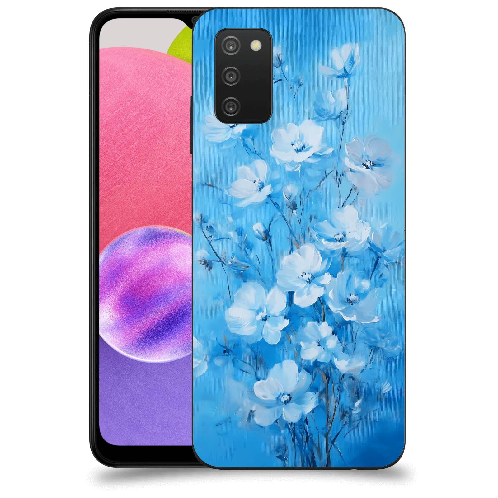 ACOVER Kryt na mobil Samsung Galaxy A03s A037G - Modrá ilustrace