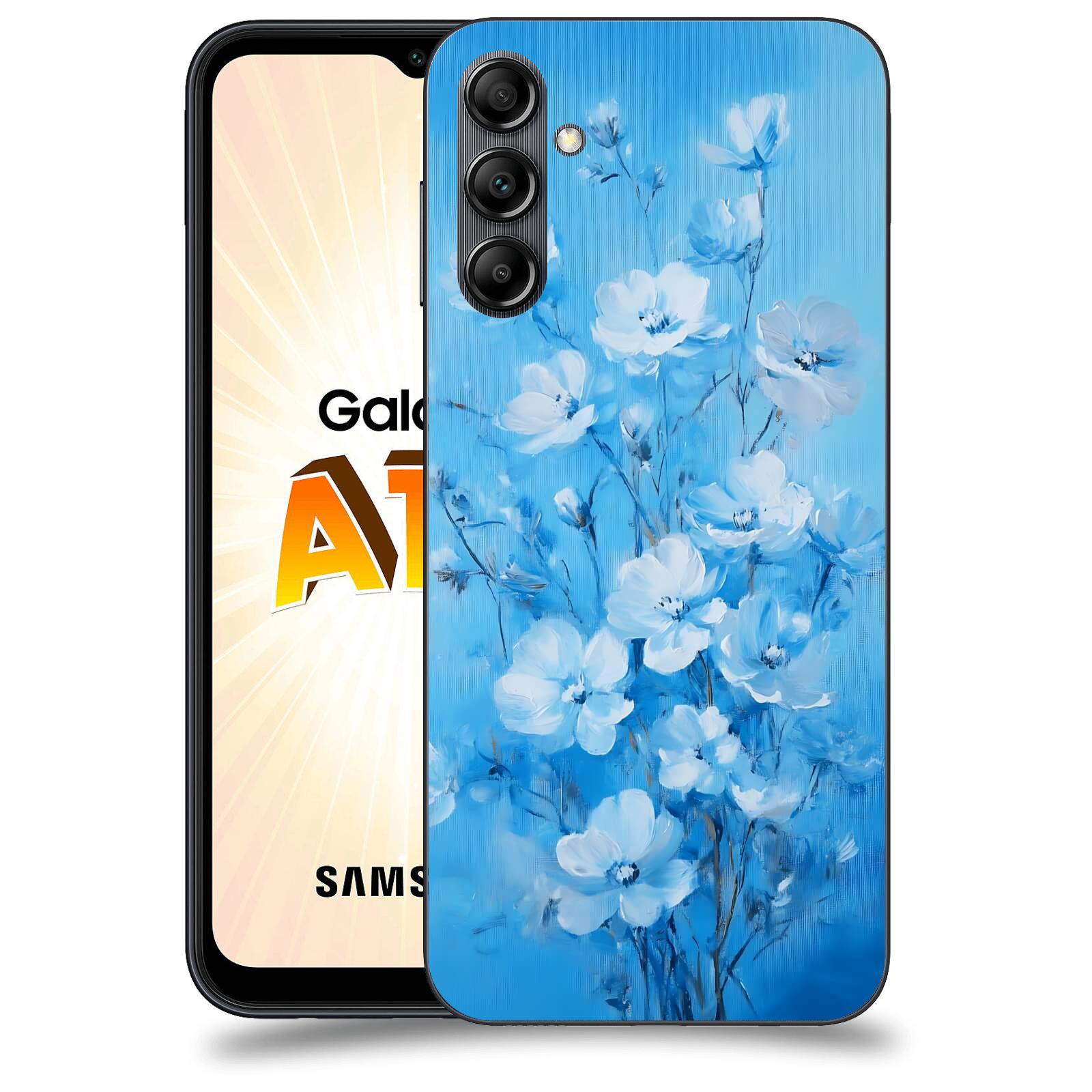 ACOVER Kryt na mobil Samsung Galaxy A14 LTE - Modrá ilustrace