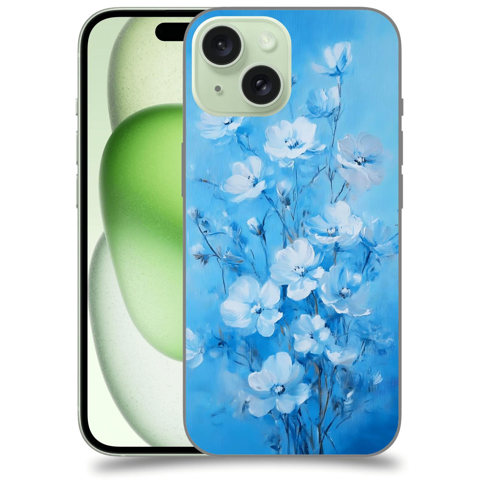 ACOVER Kryt na mobil Apple iPhone 15 - Modrá ilustrace