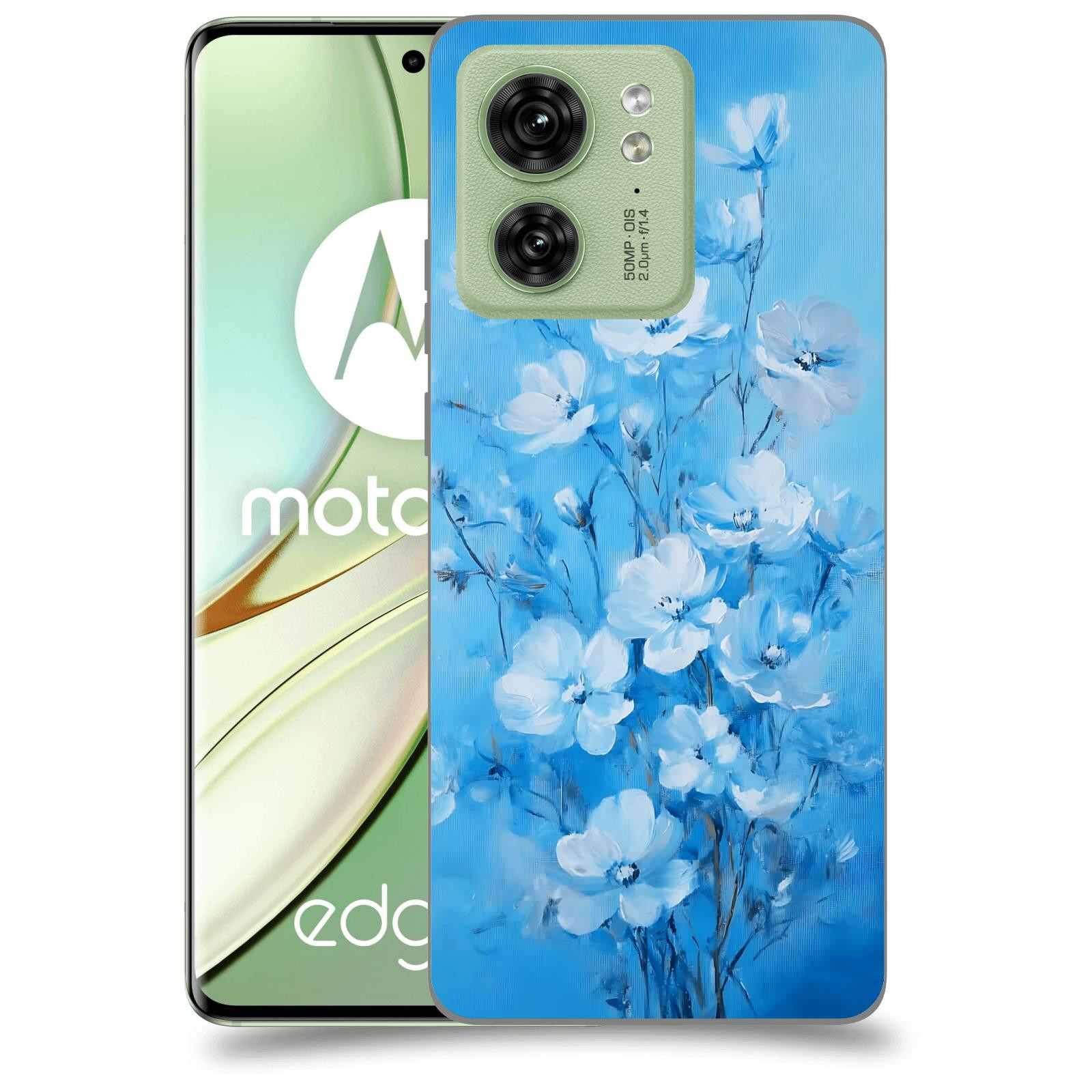 ACOVER Kryt na mobil Motorola EDGE 40 5G - Modrá ilustrace