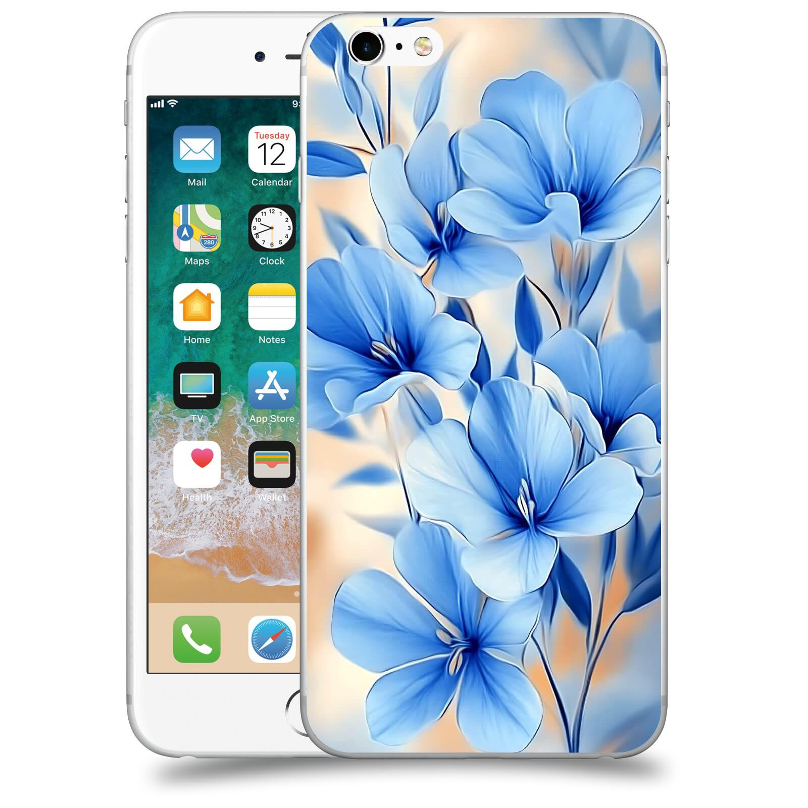 ACOVER Kryt na mobil Apple iPhone 6 Plus/6S Plus - Modré květiny.
