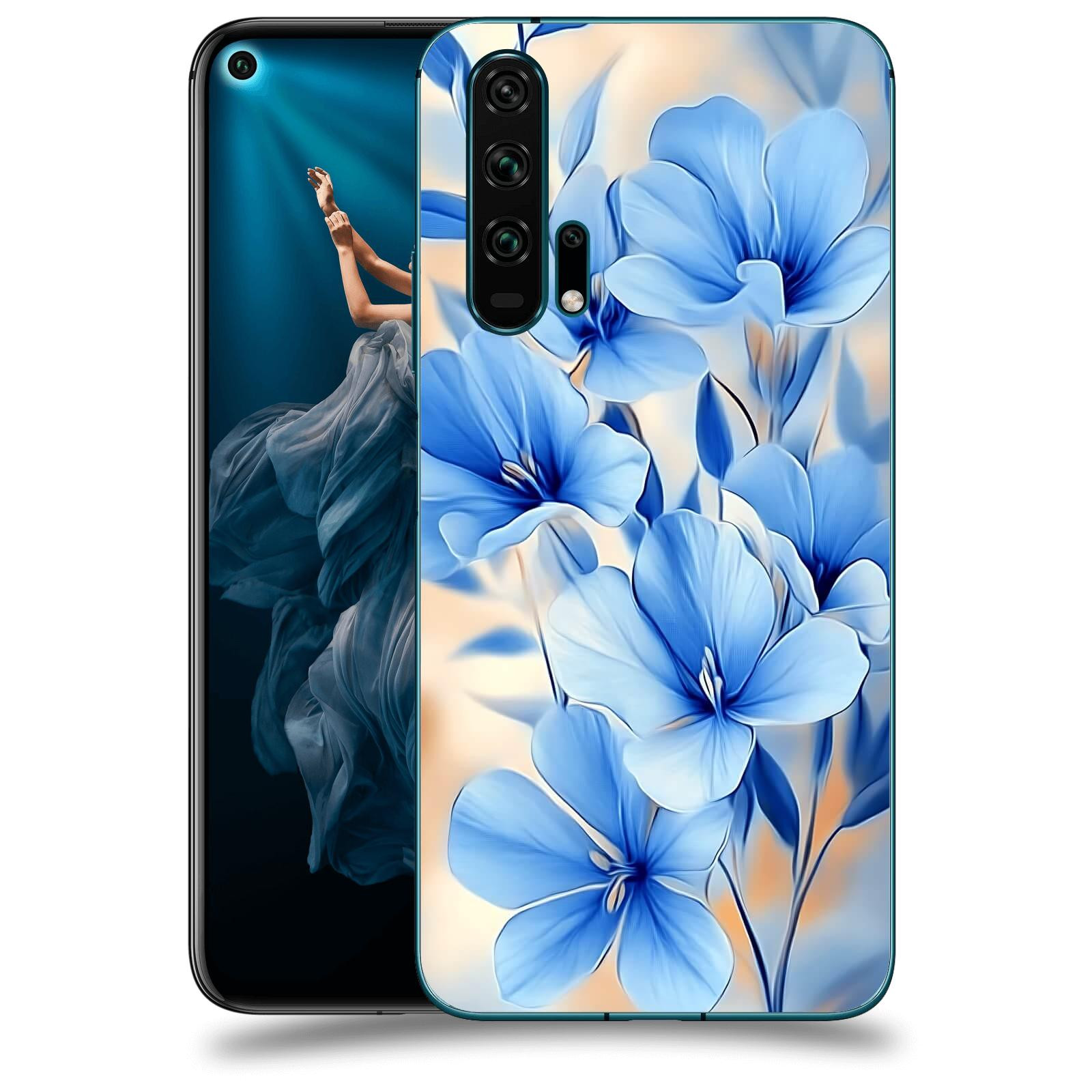 ACOVER Kryt na mobil Honor 20 Pro - Modré květiny.