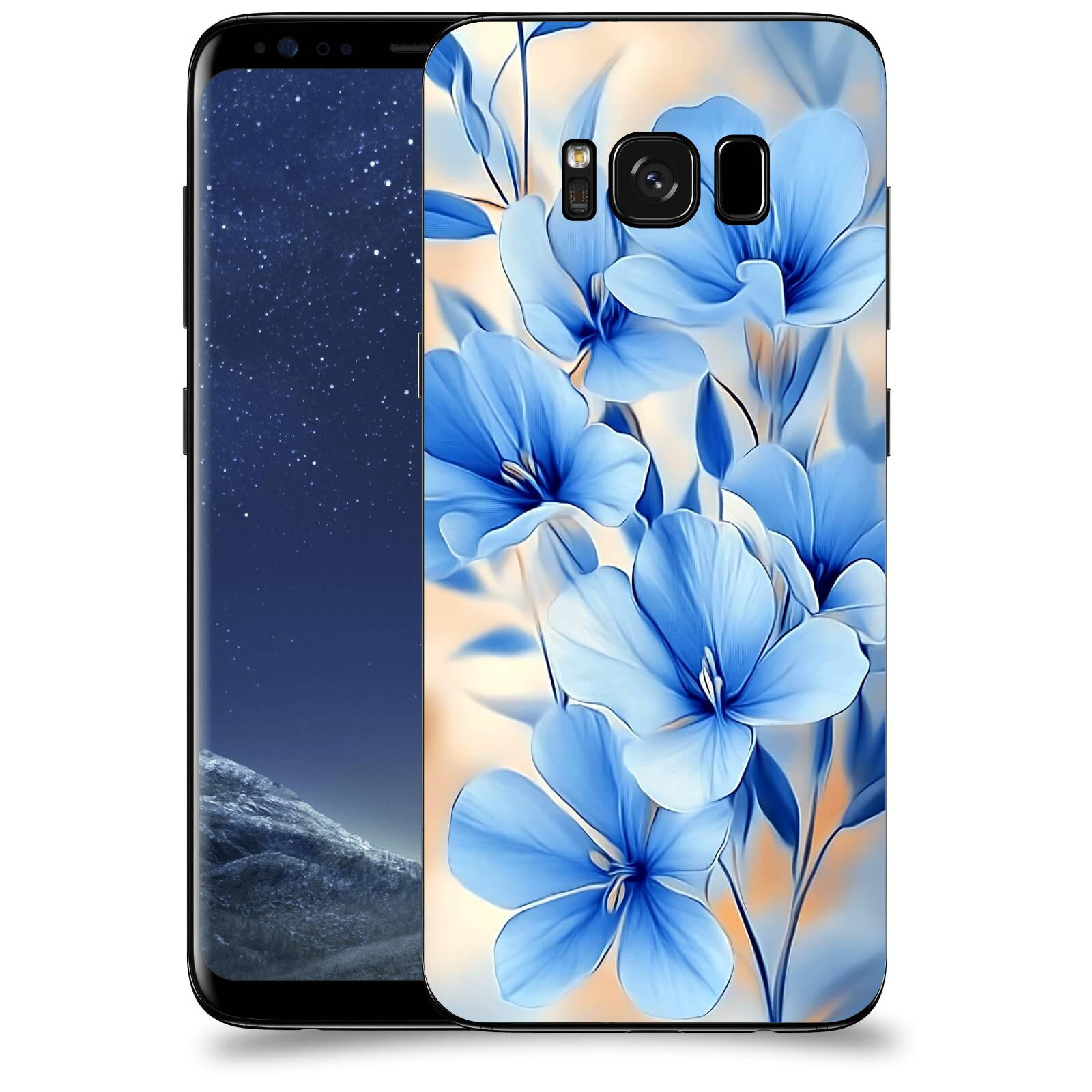 ACOVER Kryt na mobil Samsung Galaxy S8 G950F - Modré květiny.