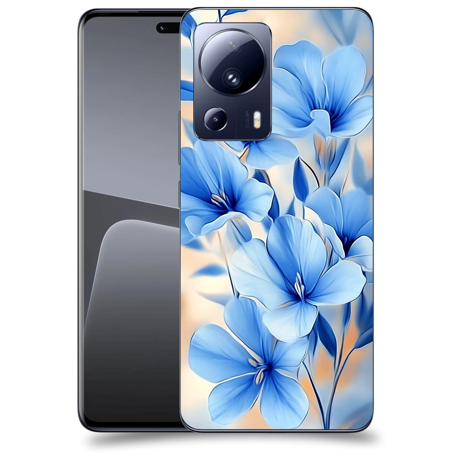 ACOVER Kryt na mobil Xiaomi 13 Lite - Modré květiny.