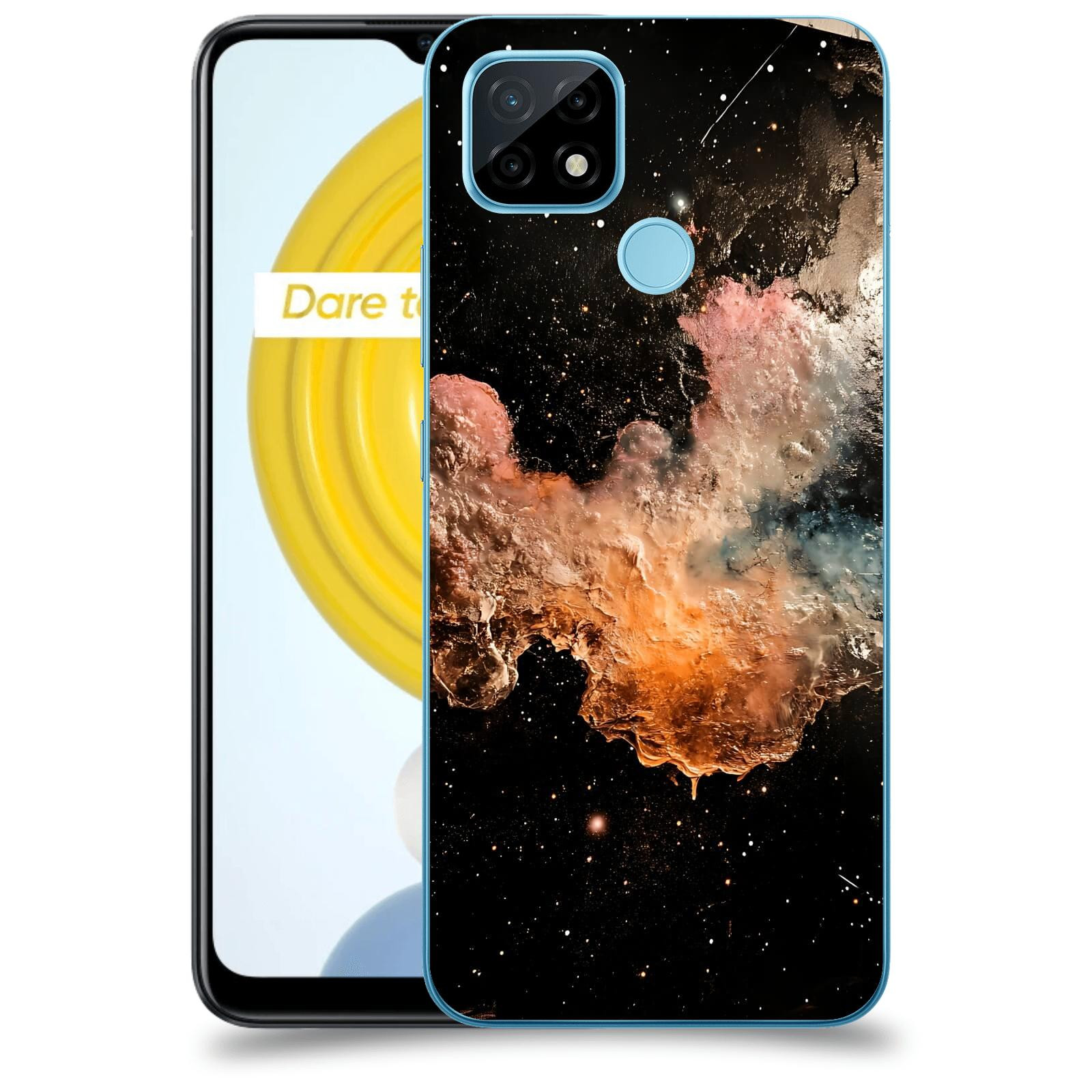 ACOVER Kryt na mobil Realme C21 - Noční obloha III