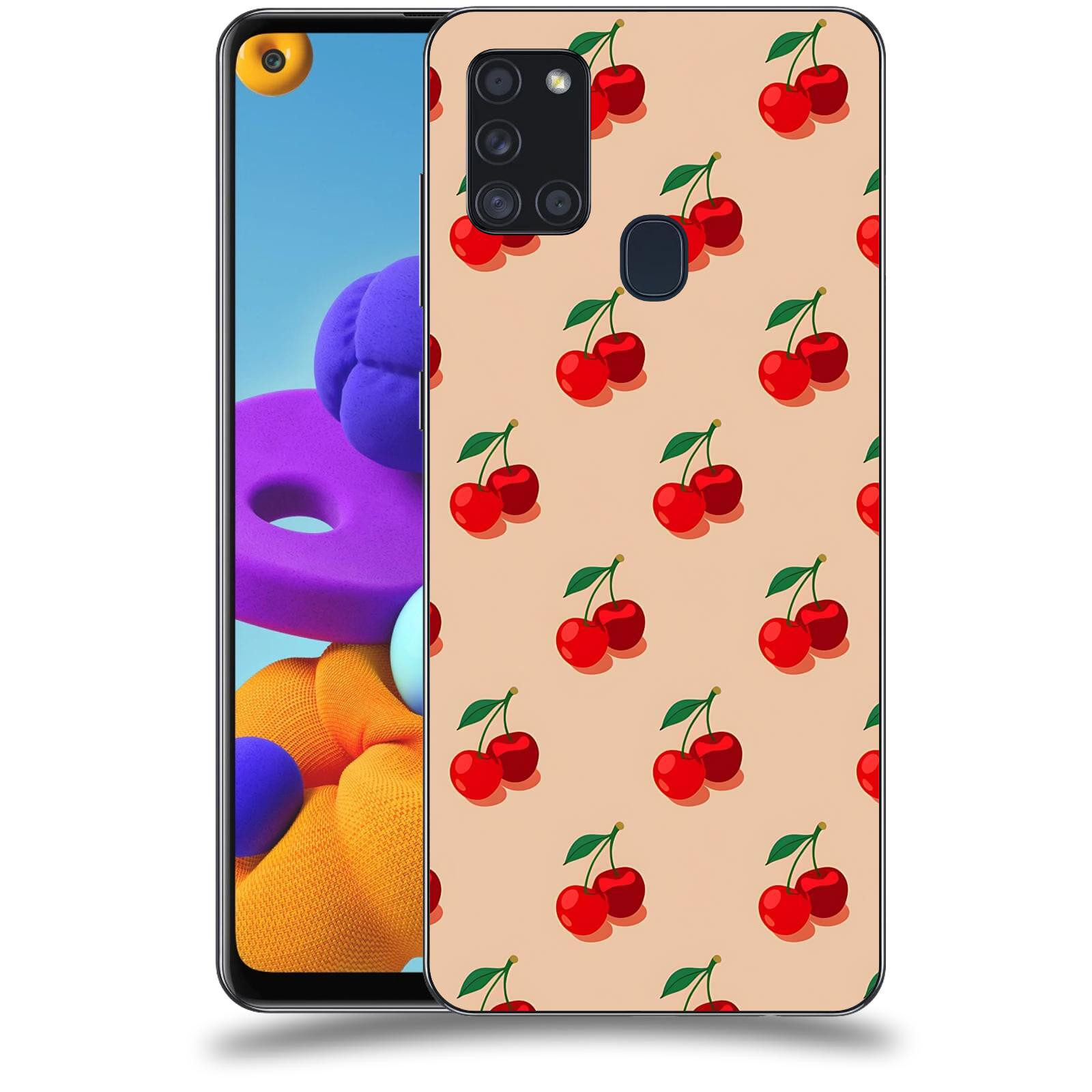ACOVER Kryt na mobil Samsung Galaxy A21s - Šťavnaté třešně