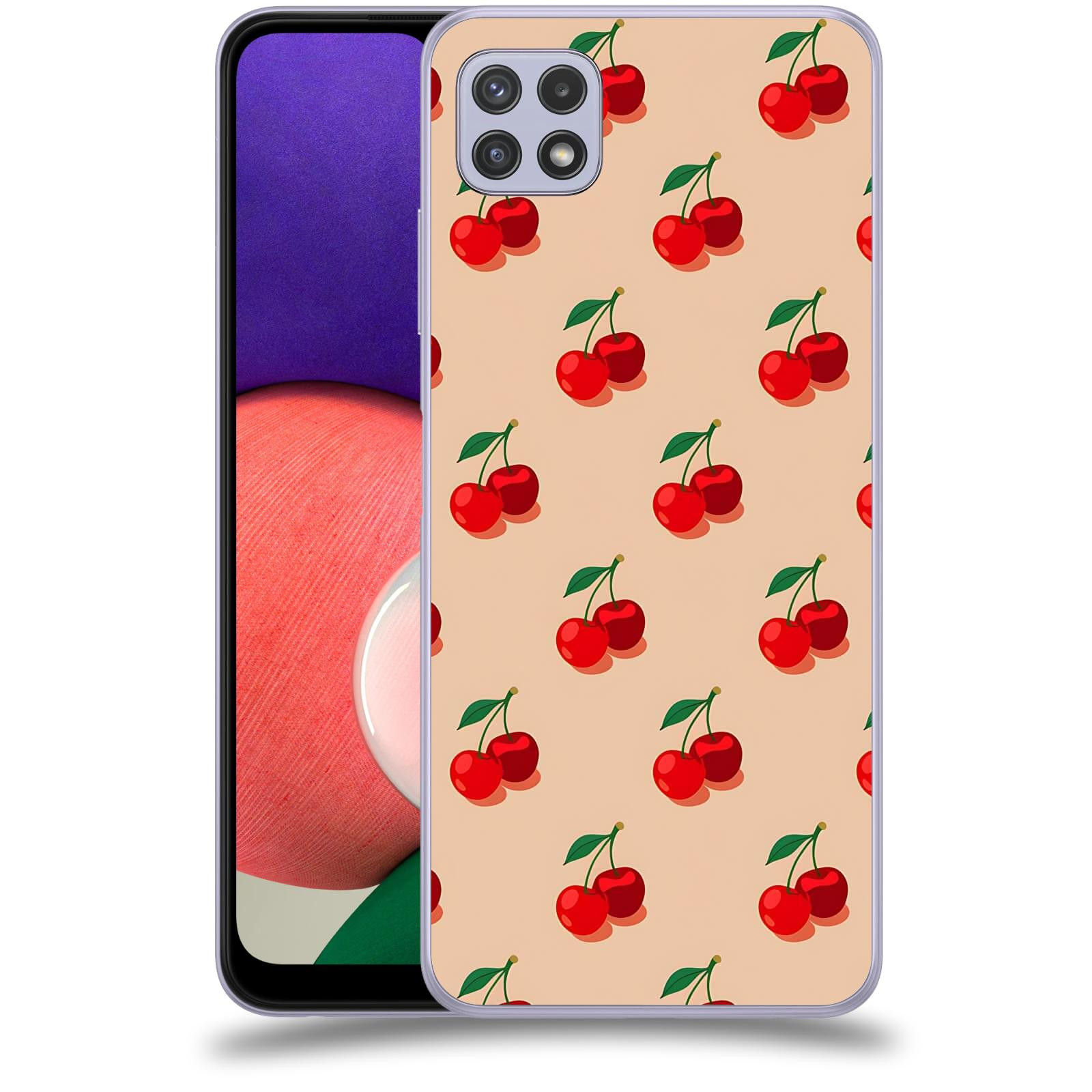 ACOVER Kryt na mobil Samsung Galaxy A22 5G A226B - Šťavnaté třešně