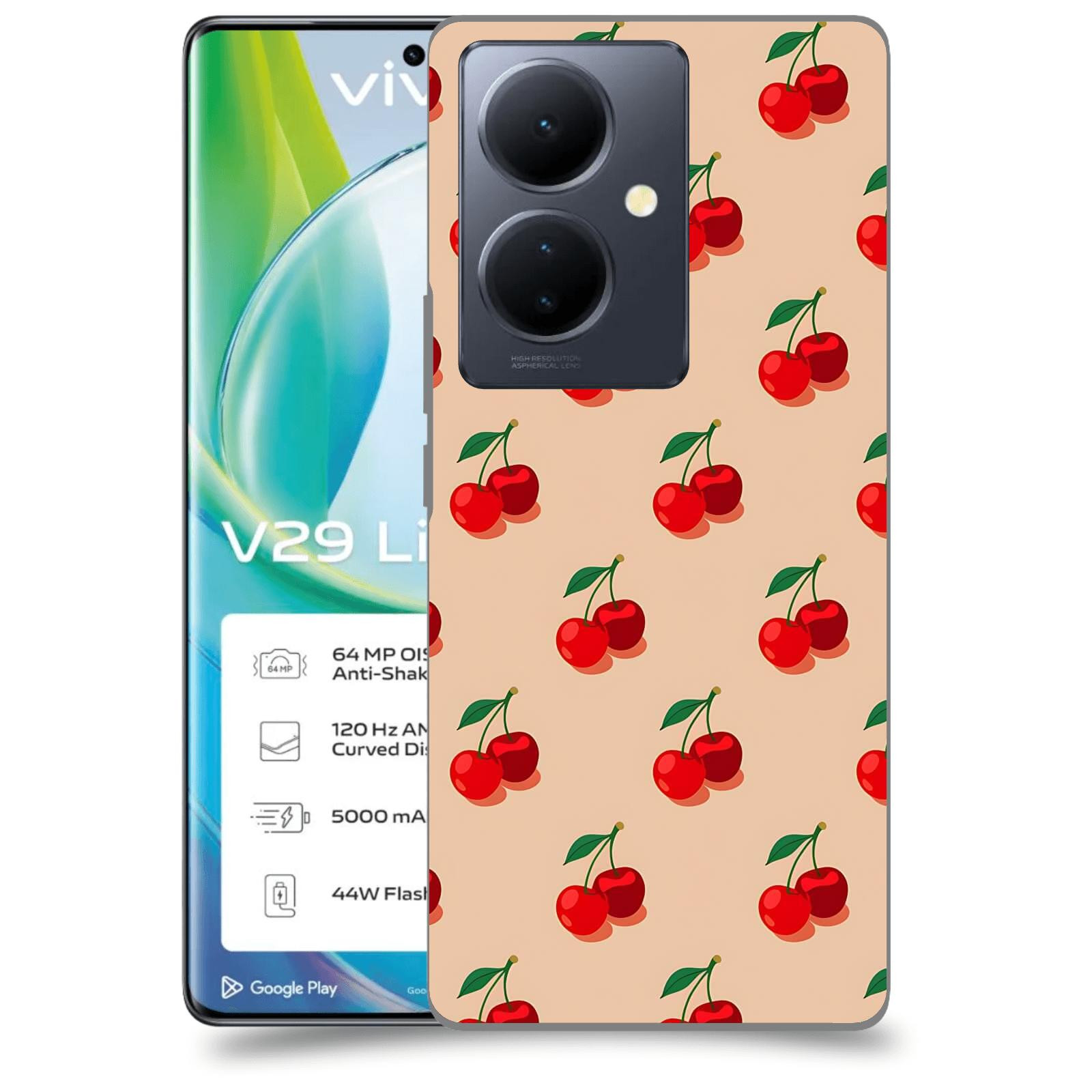 ACOVER Kryt na mobil VIVO V29 Lite 5G - Šťavnaté třešně