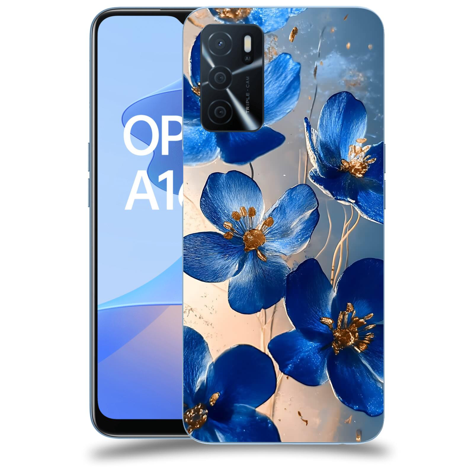 ACOVER Kryt na mobil OPPO A16s - Zlatá elegance