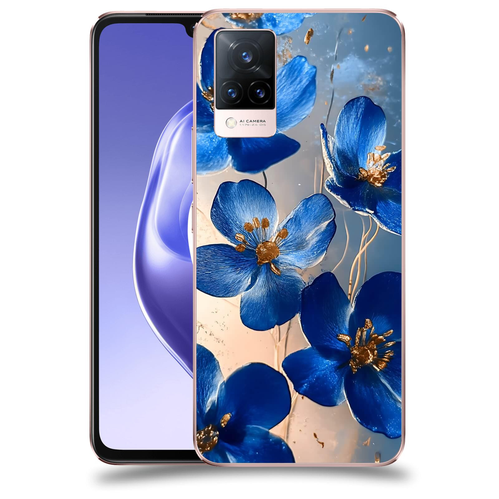 ACOVER Kryt na mobil Vivo V21 5G - Zlatá elegance