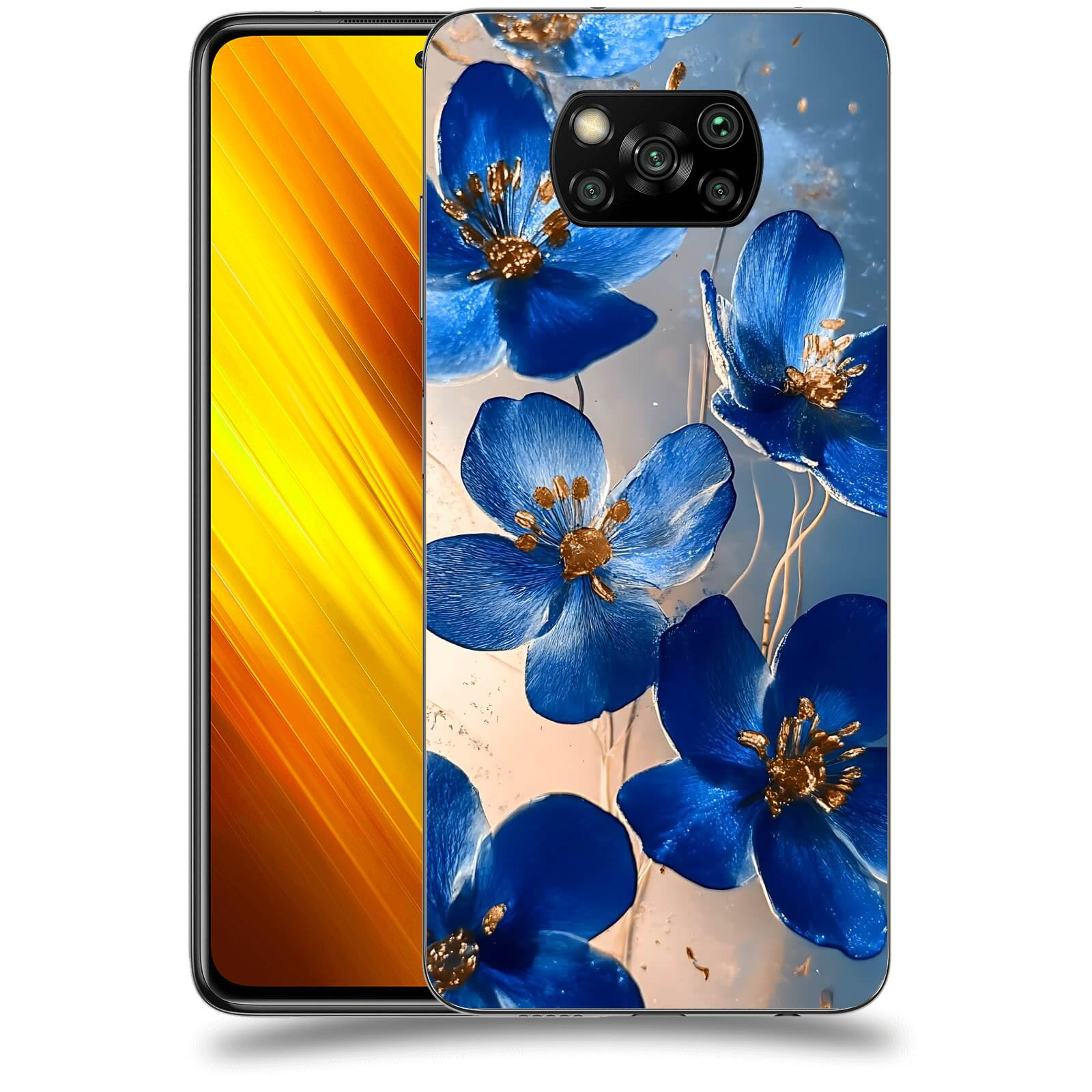ACOVER Kryt na mobil Xiaomi Poco X3 - Zlatá elegance